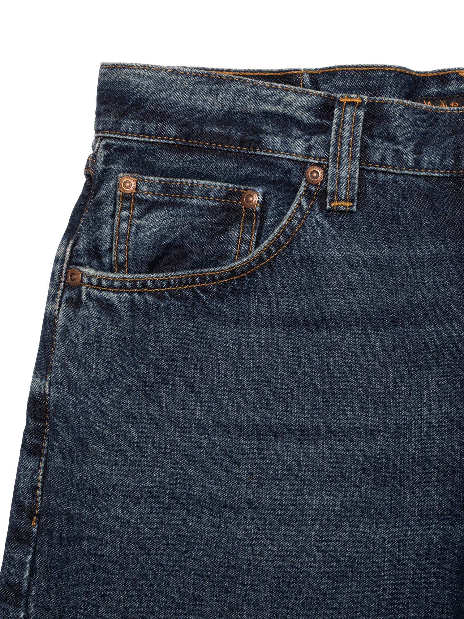 Product image 4 of 7, which shows Nudie Jeans Rad Rufus Slim Fit Jeans, Blue Soil, 30S