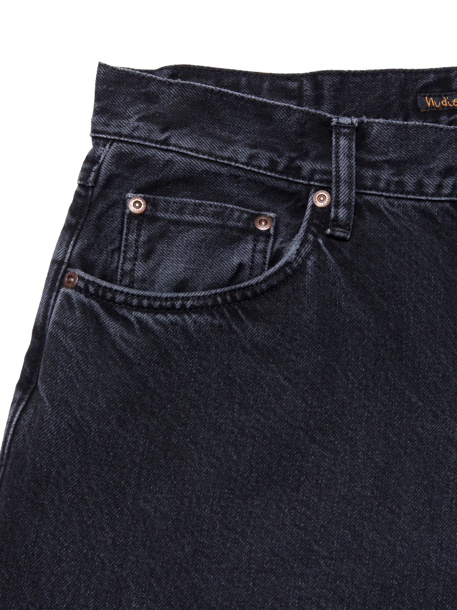 Product image 2 of 4, which shows Nudie Jeans Tuff Tony Slim Fit Jeans, Black Vintage, 30S