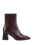 Vagabond Shoemakers Hedda Leather Square Toe Calf Boots, Burgundy