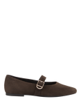 Vagabond Shoemakers Jolin Suede Mary Jane Flat Shoes, Brown