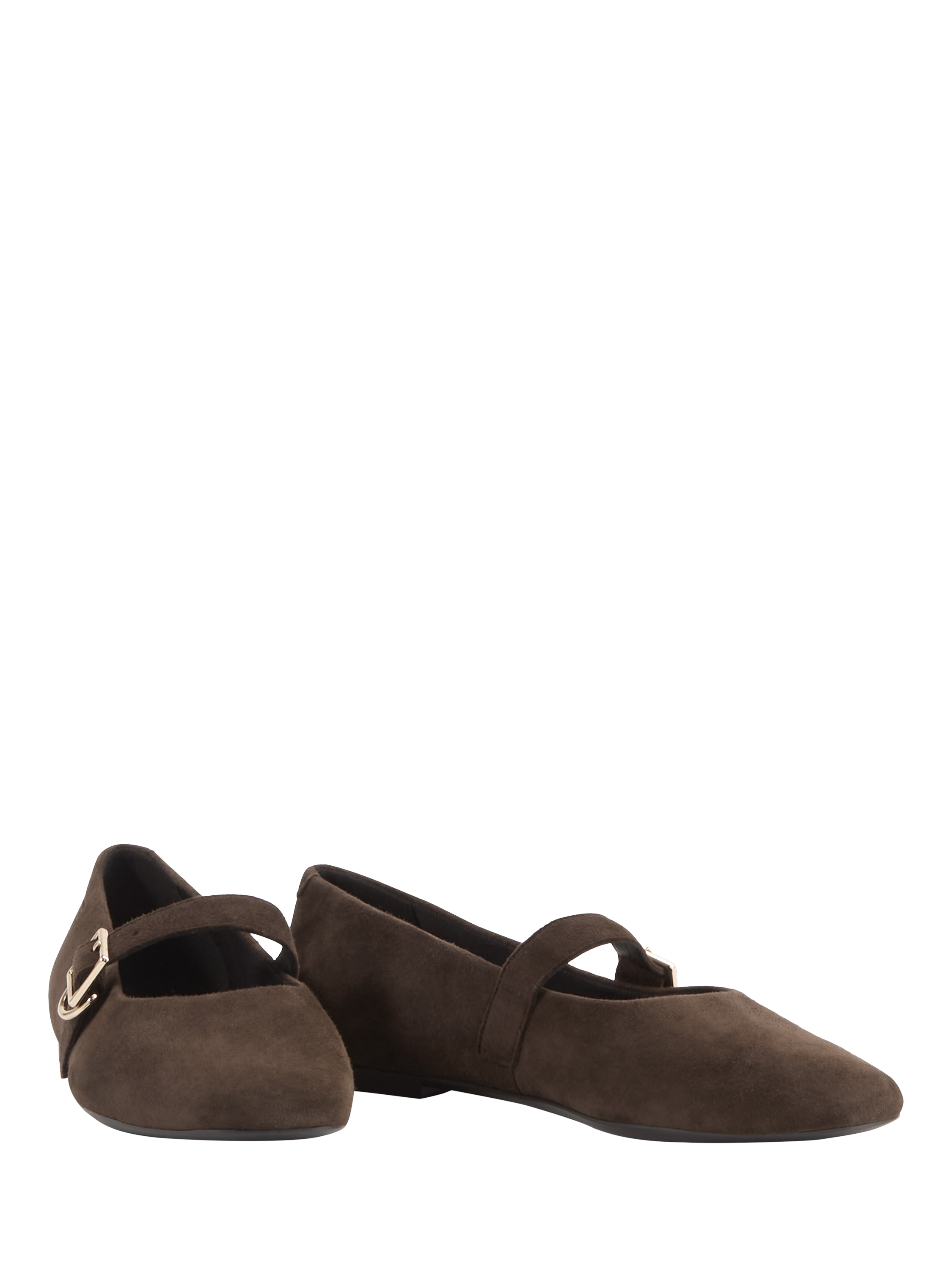 Product image 2 of 3, which shows Vagabond Shoemakers Jolin Suede Mary Jane Flat Shoes, Brown, 4