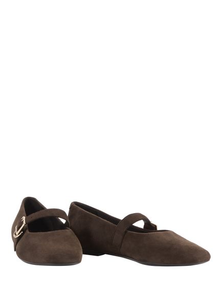 Vagabond Shoemakers Jolin Suede Mary Jane Flat Shoes, Brown - view 2, Brown