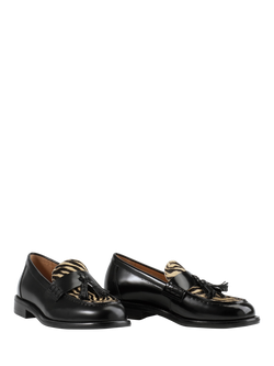 Vagabond Shoemakers Linn Zebra Tassel Leather Loafers - view 2, Black/Multi