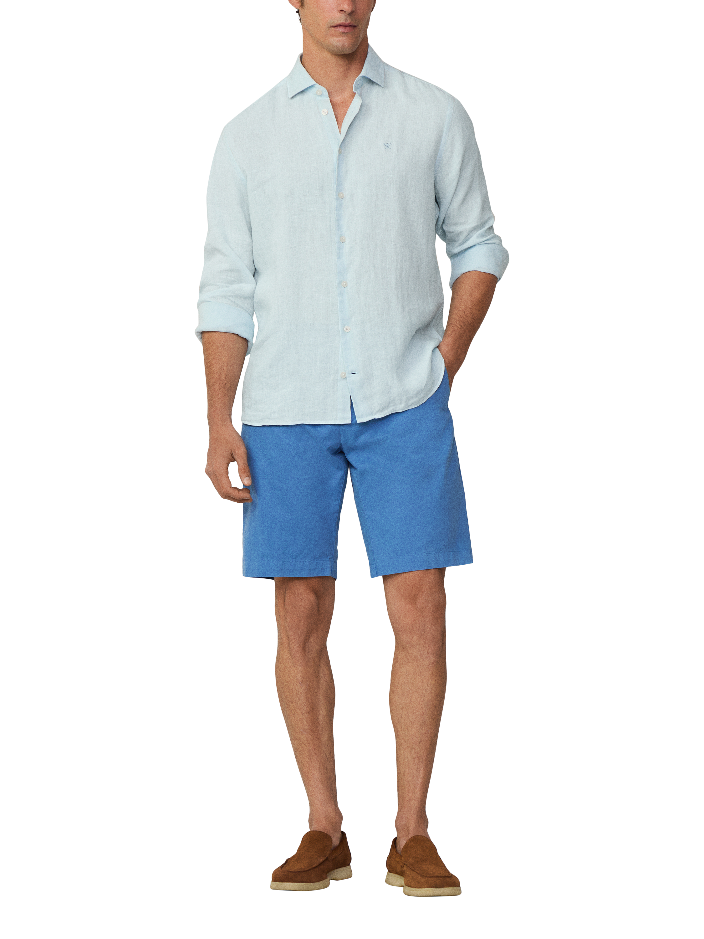 Product image 2 of 7, which shows Hackett London Classic Fit Sanderson Shorts, Sea Blue, 28