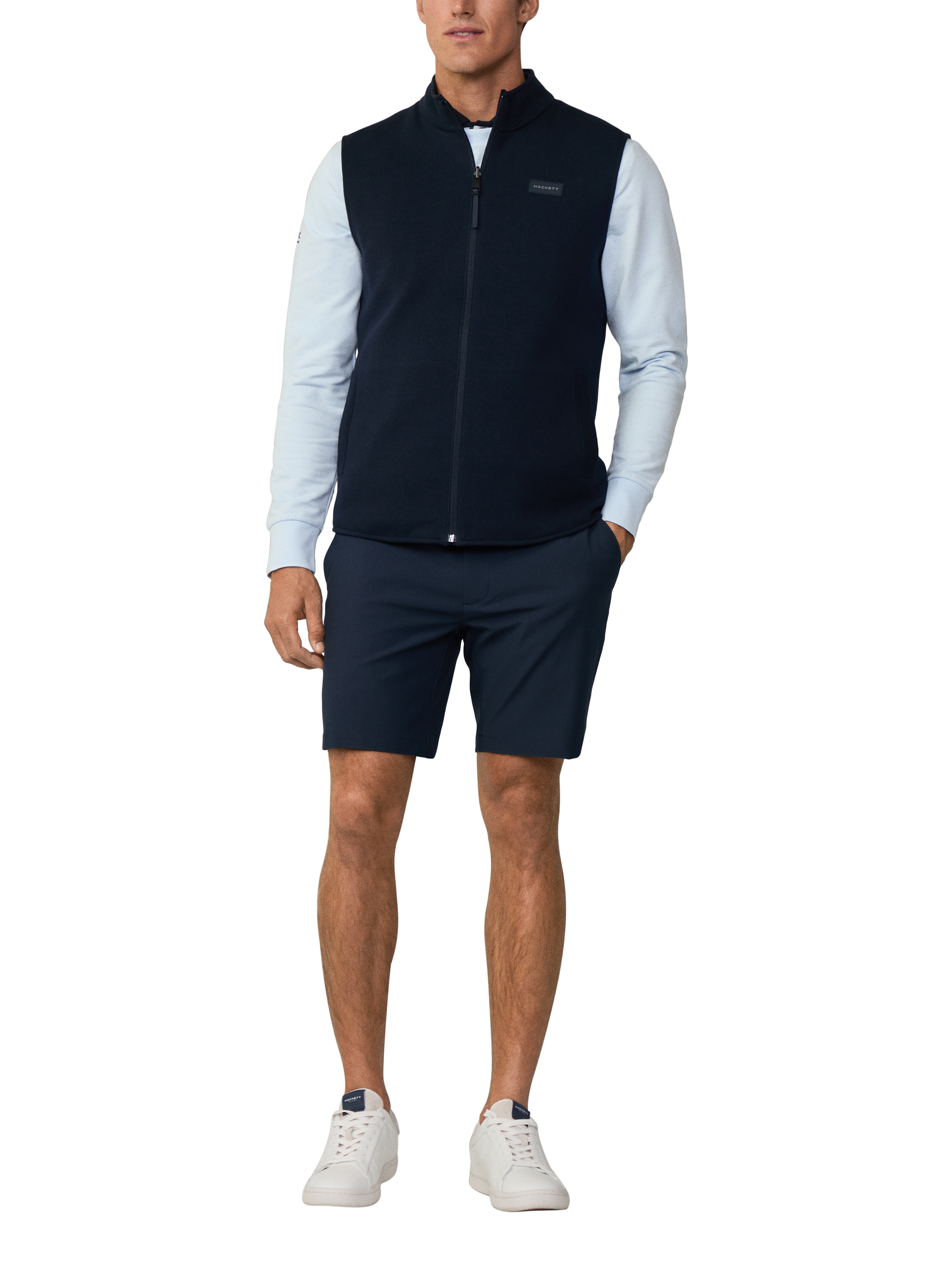 Product image 1 of 7, which shows Hackett London Sport Kensington Shorts, Navy, 28