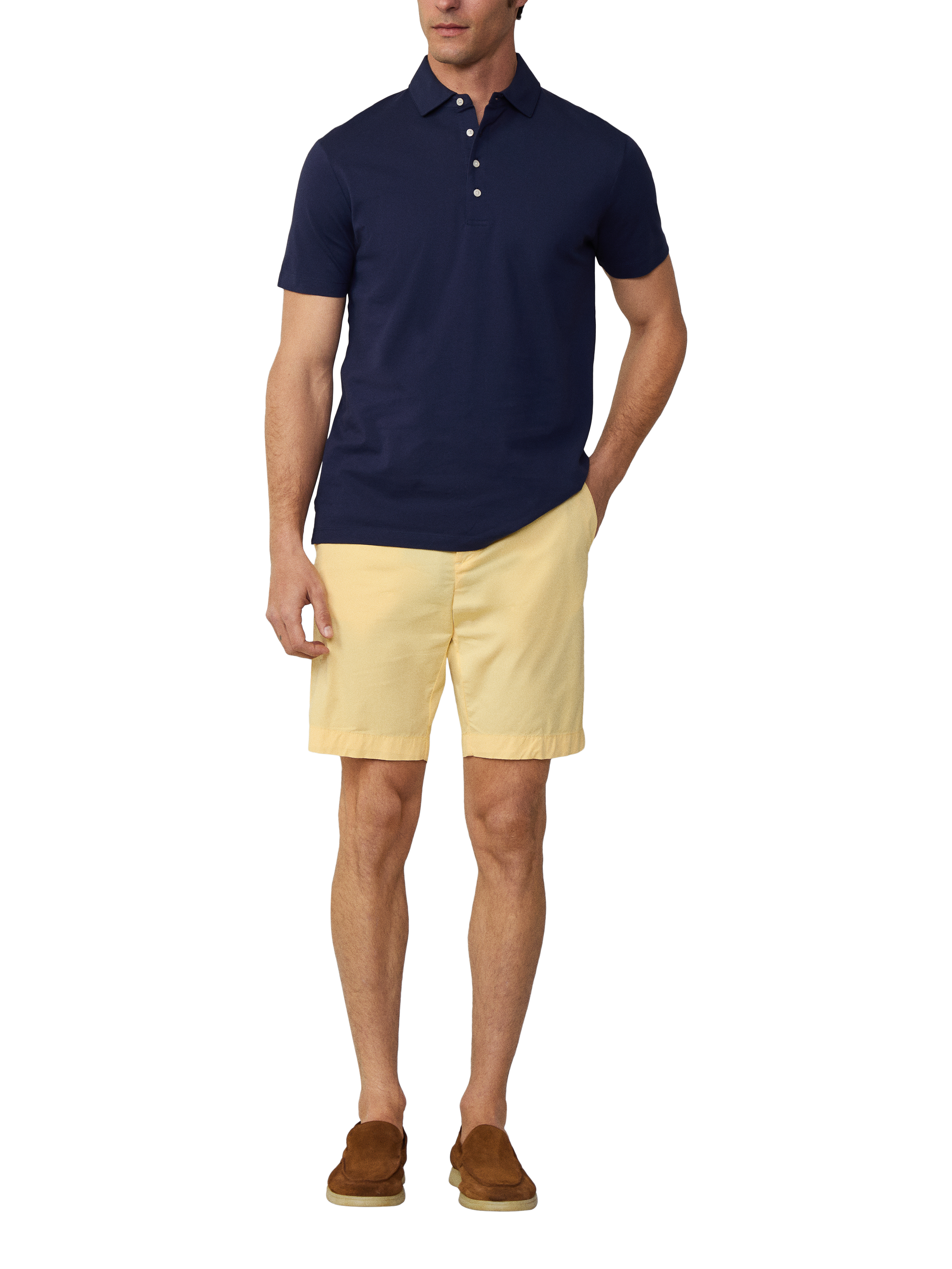 Product image 2 of 7, which shows Hackett London Kensington Slim Fit Shorts, Soft Yellow, 28