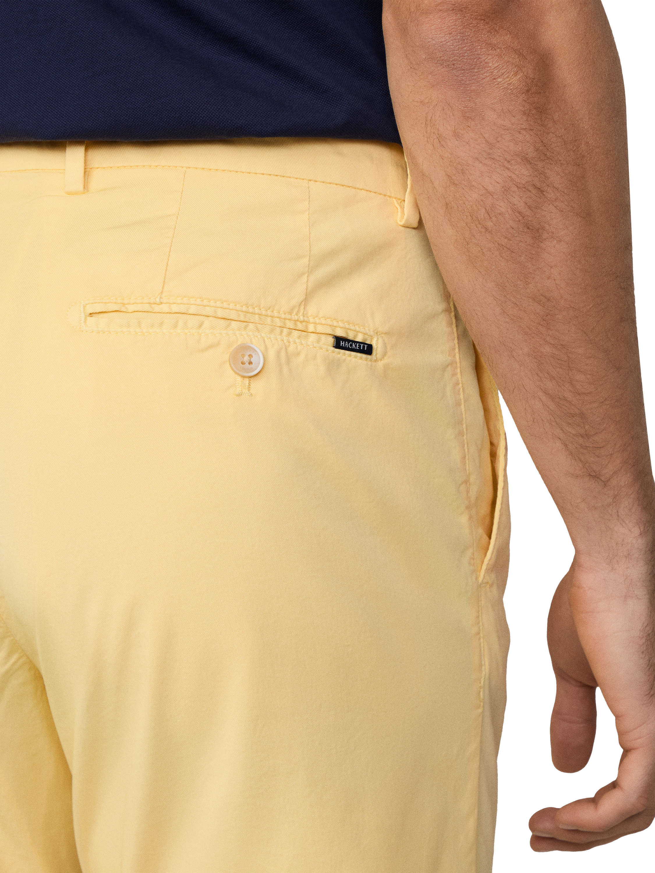 Product image 5 of 7, which shows Hackett London Kensington Slim Fit Shorts, Soft Yellow, 28