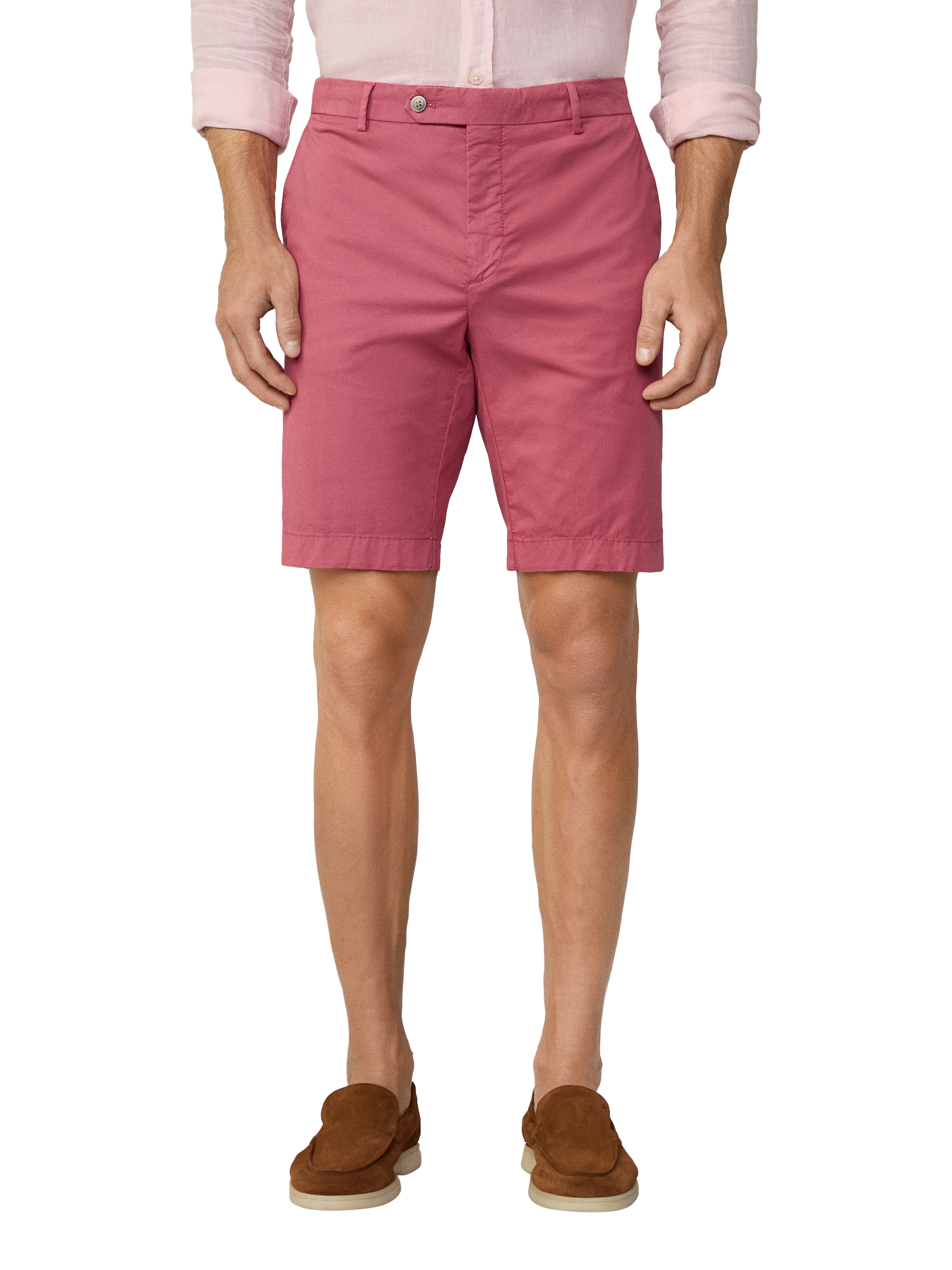 Product image 1 of 7, which shows Hackett London Kensington Slim Fit Shorts, Cranberry Pink, 28
