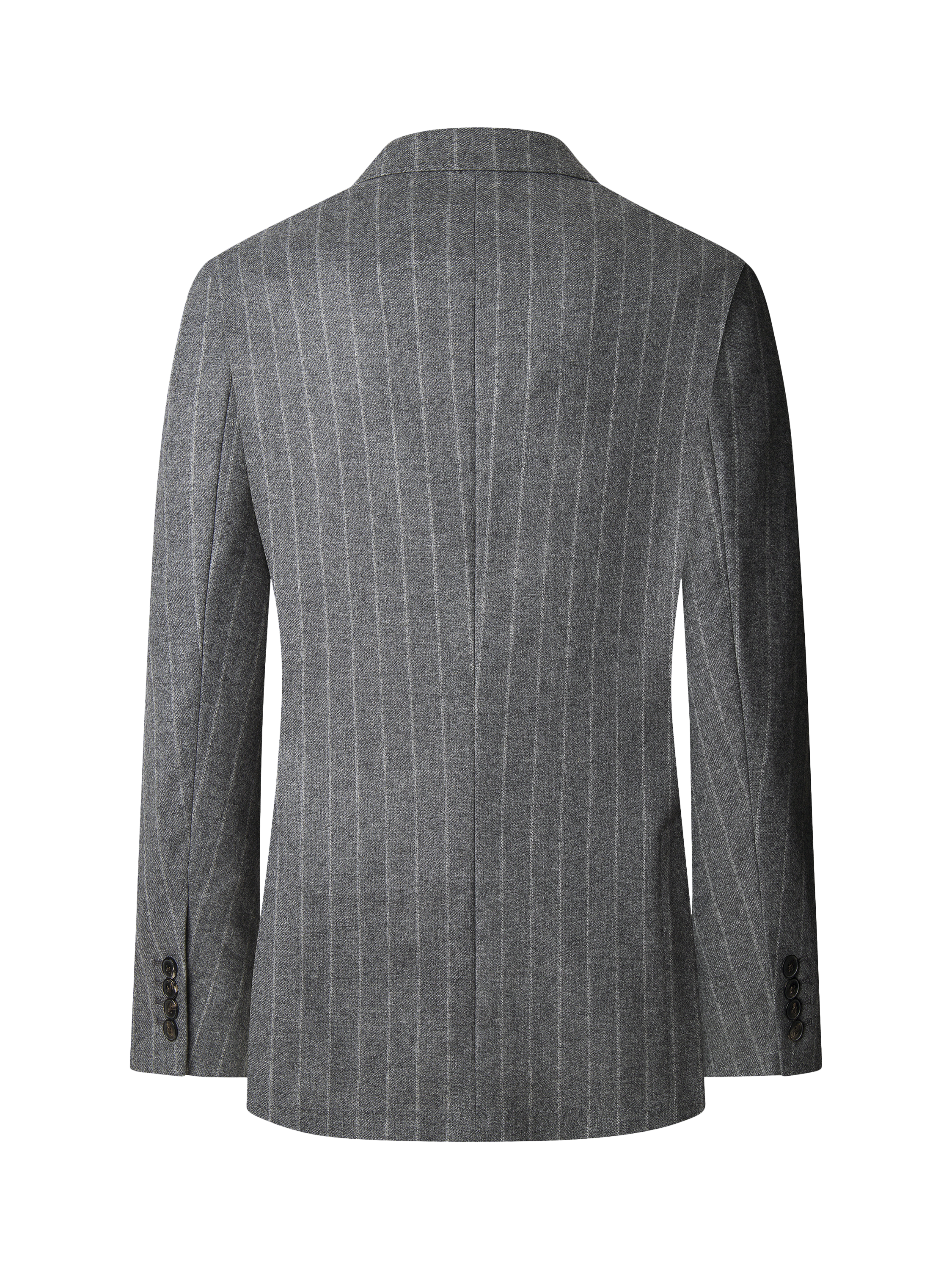 Product image 7 of 7, which shows Hackett London Tailored Fit Wool Blend Chalk Stripe Suit Jacket, Granite Grey, 36