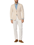 Hackett London Tailored Fit Linen Blend Suit Jacket, Off White, Off White