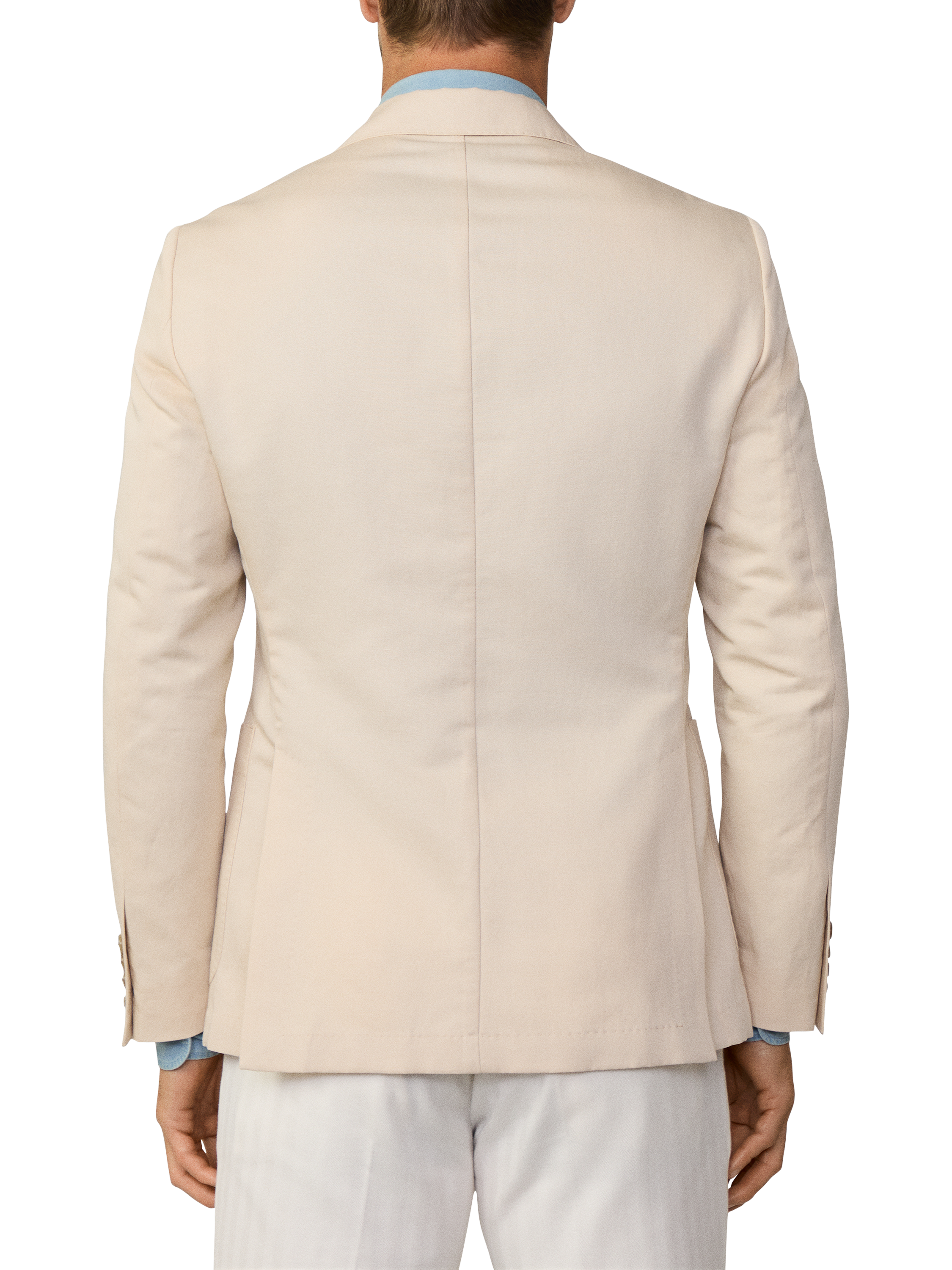 Product image 3 of 7, which shows Hackett London Tailored Fit Linen Blend Suit Jacket, Off White, 48