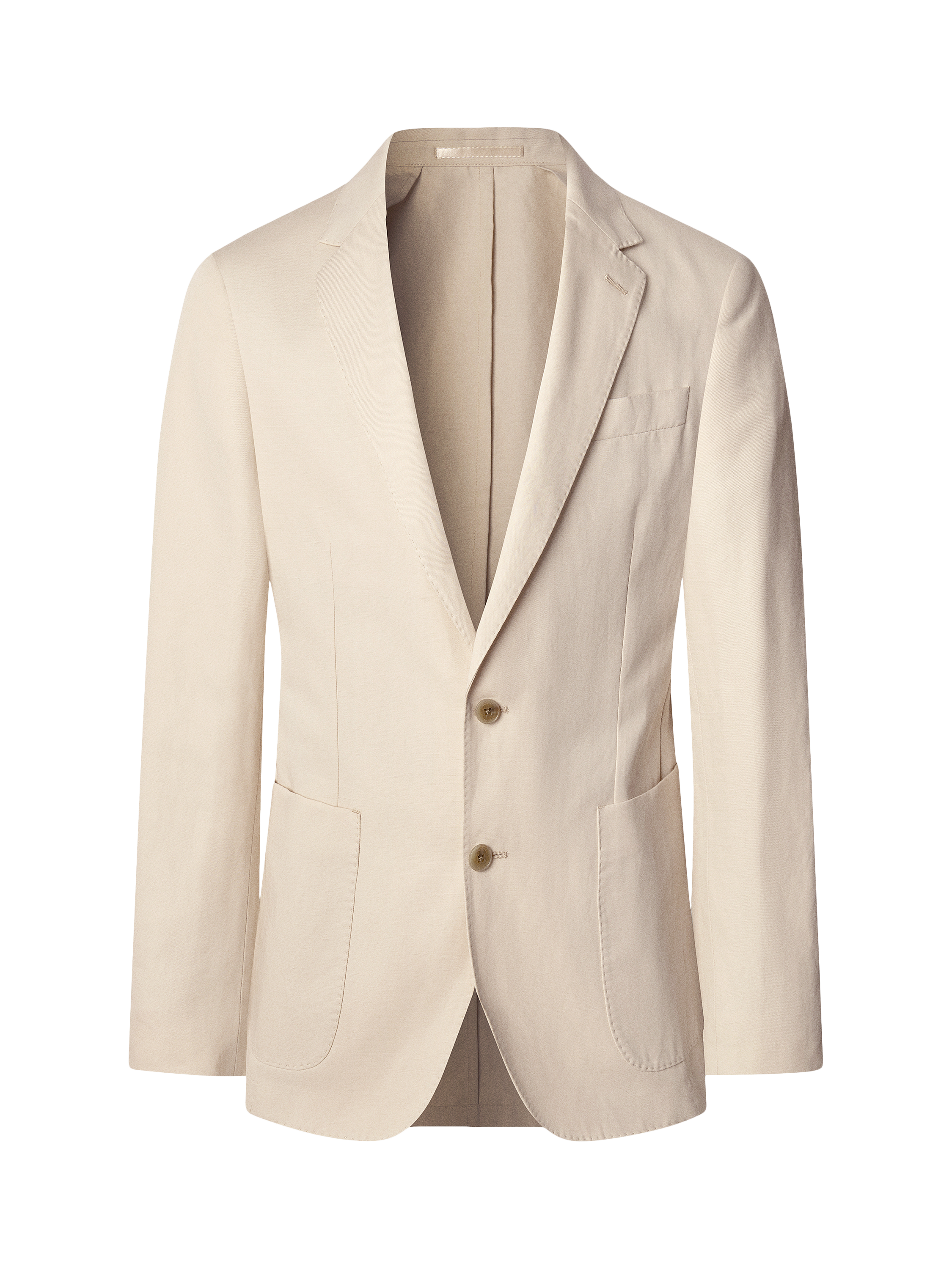 Product image 6 of 7, which shows Hackett London Tailored Fit Linen Blend Suit Jacket, Off White, 48