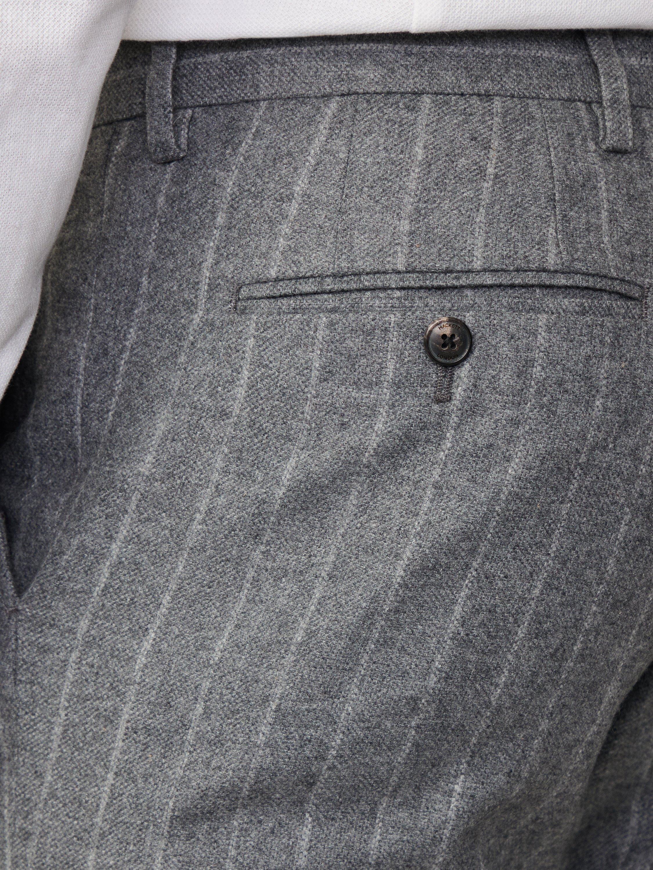 Product image 4 of 6, which shows Hackett London Regular Fit Wool Blend Suit Trousers, Granite Grey, 28R