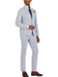 Hackett London Kensington Stripe Cotton Trousers, Summer Blue