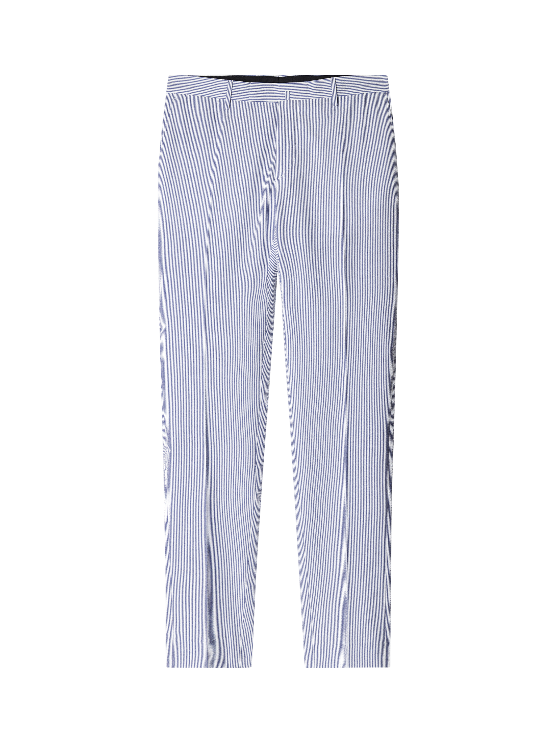 Product image 6 of 7, which shows Hackett London Kensington Stripe Cotton Trousers, Summer Blue, 42R