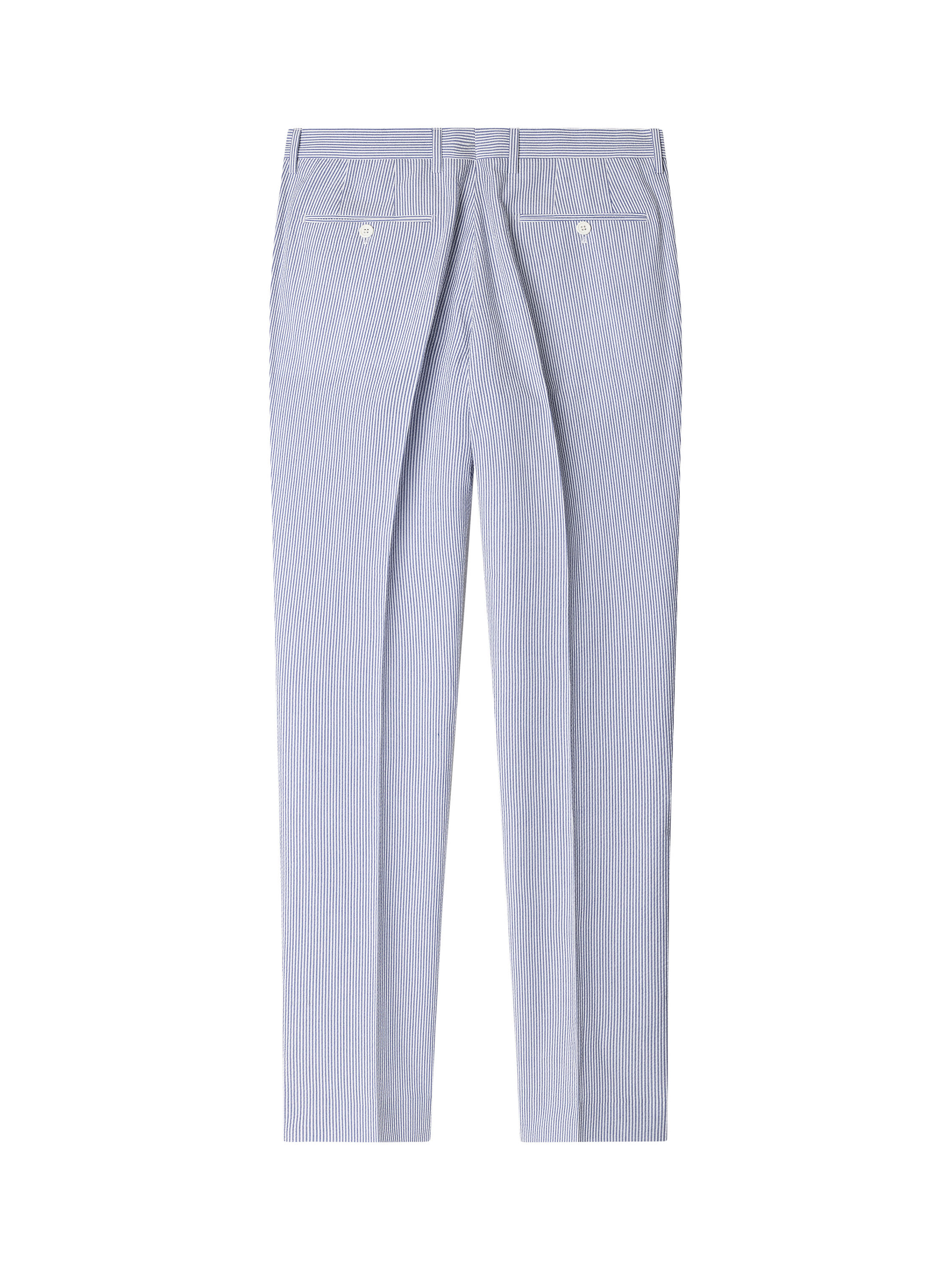 Product image 7 of 7, which shows Hackett London Kensington Stripe Cotton Trousers, Summer Blue, 42R