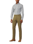 Hackett London Kensington Slim Fit Cotton Linen Blend Trousers