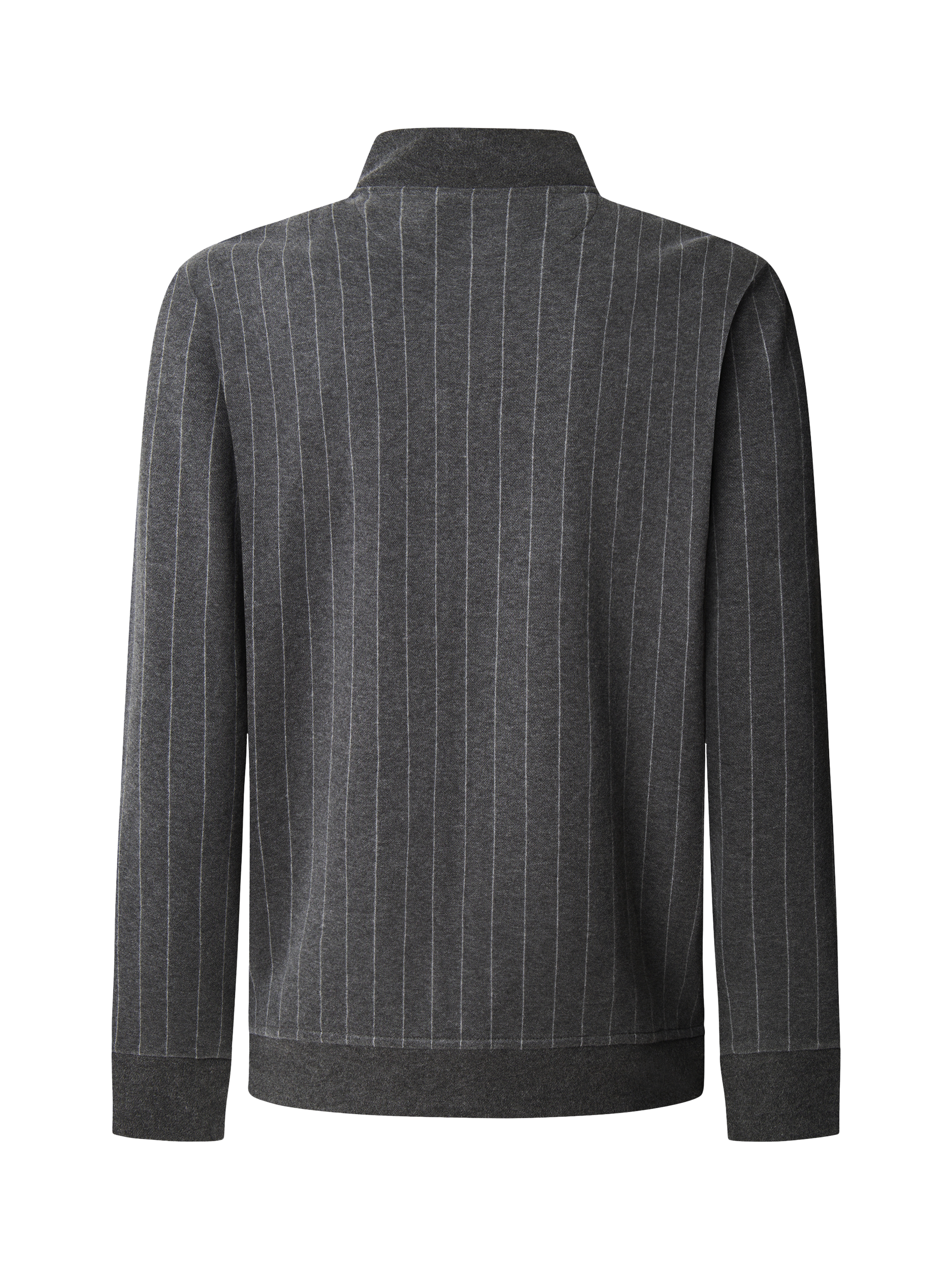 Product image 6 of 6, which shows Hackett London Full-Zip Pinstripe Sweatshirt, Granite Grey, XXXL