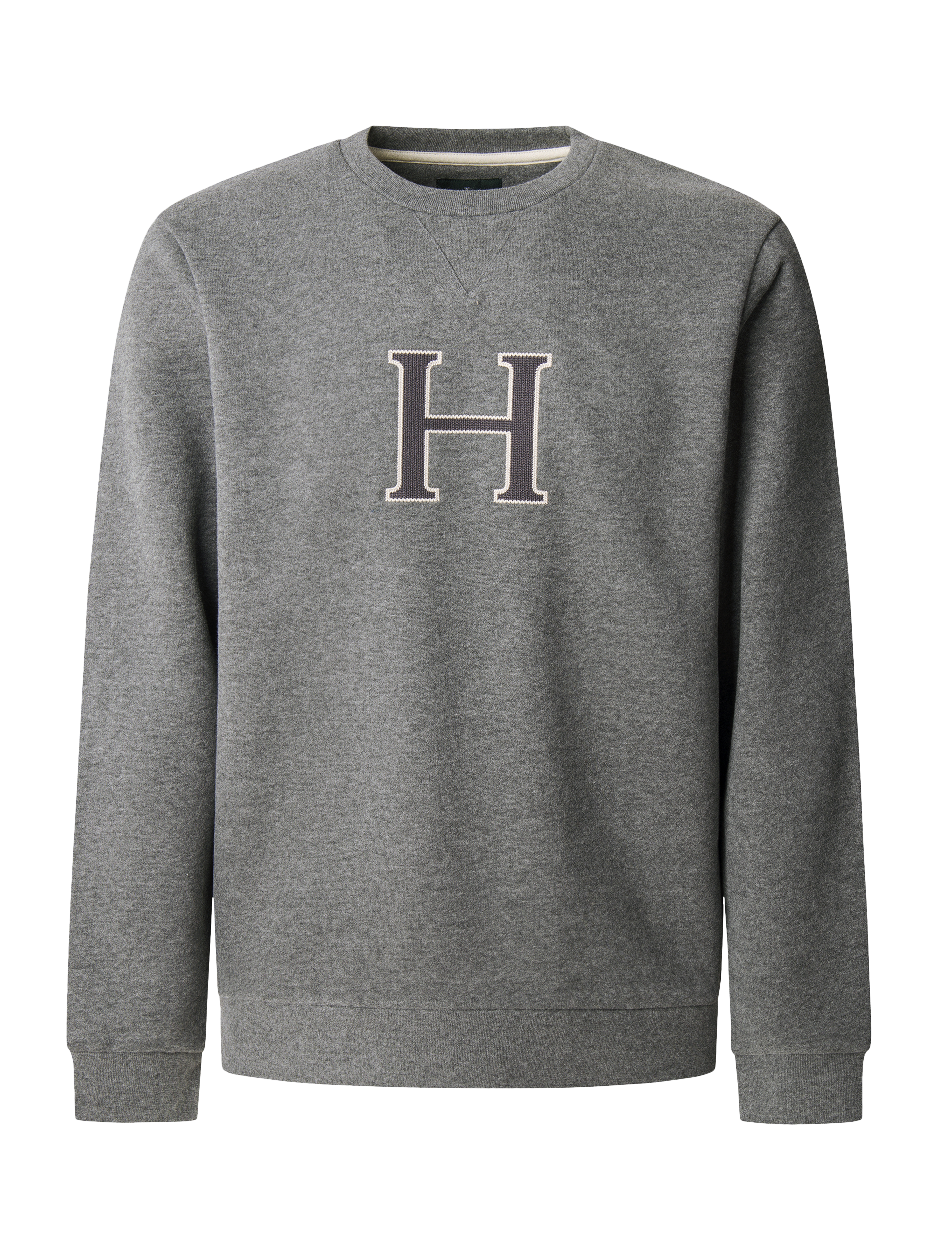 Product image 5 of 11, which shows Hackett London Heritage Cotton Blend Fleece-Back Sweatshirt, Granite Grey, XXXL