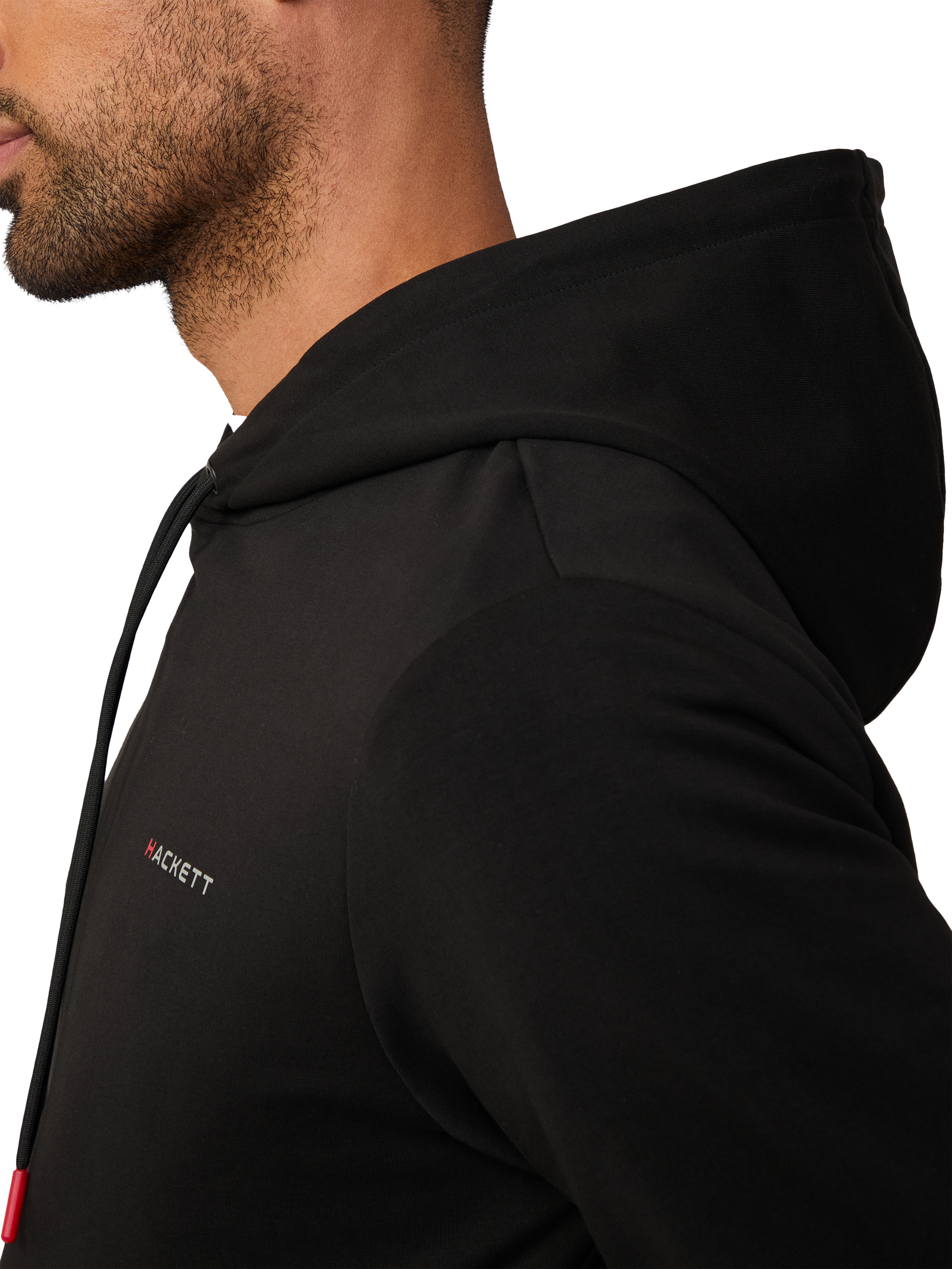 Product image 5 of 7, which shows Hackett London Sport Cotton Blend Hoodie, Black, XS