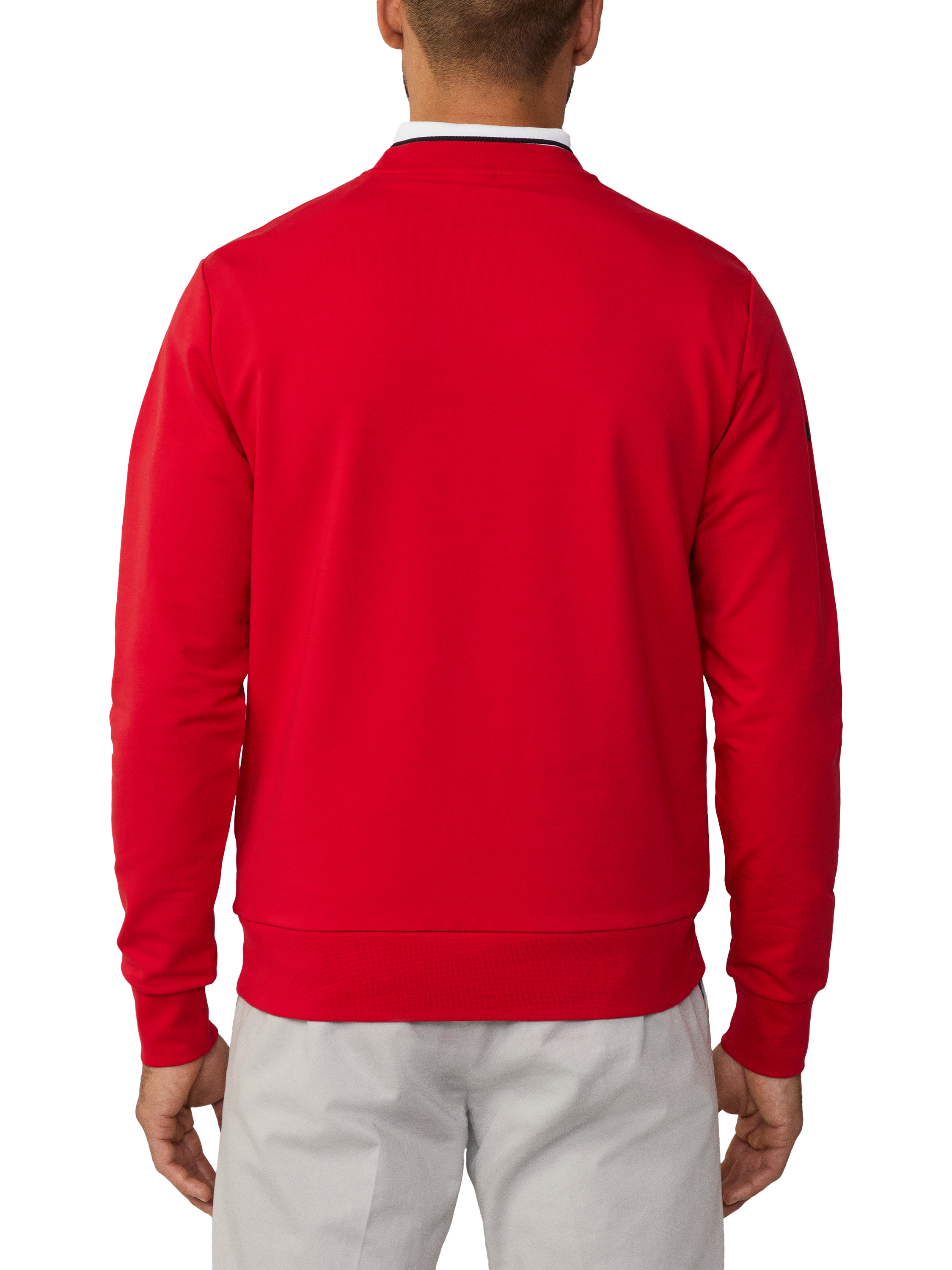 Product image 3 of 6, which shows Hackett London Sport Cotton Blend Jumper, Race Red, XS