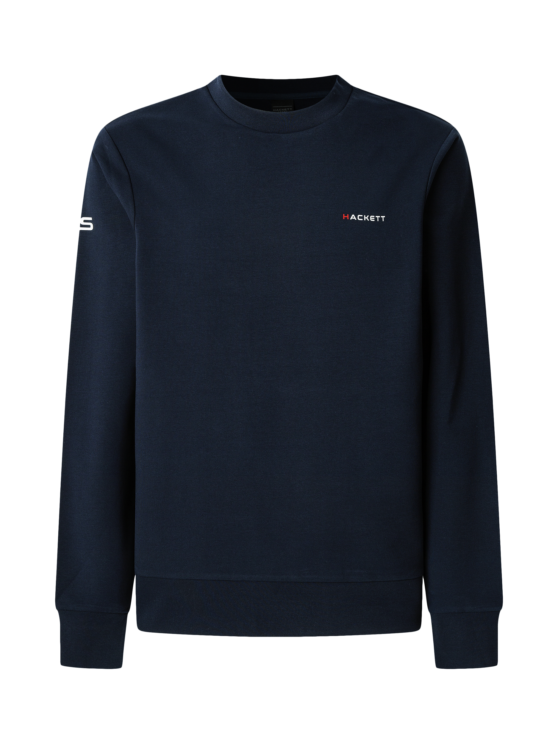 Product image 5 of 6, which shows Hackett London Cotton Blend Branded Sweatshirt, Navy, XXXL