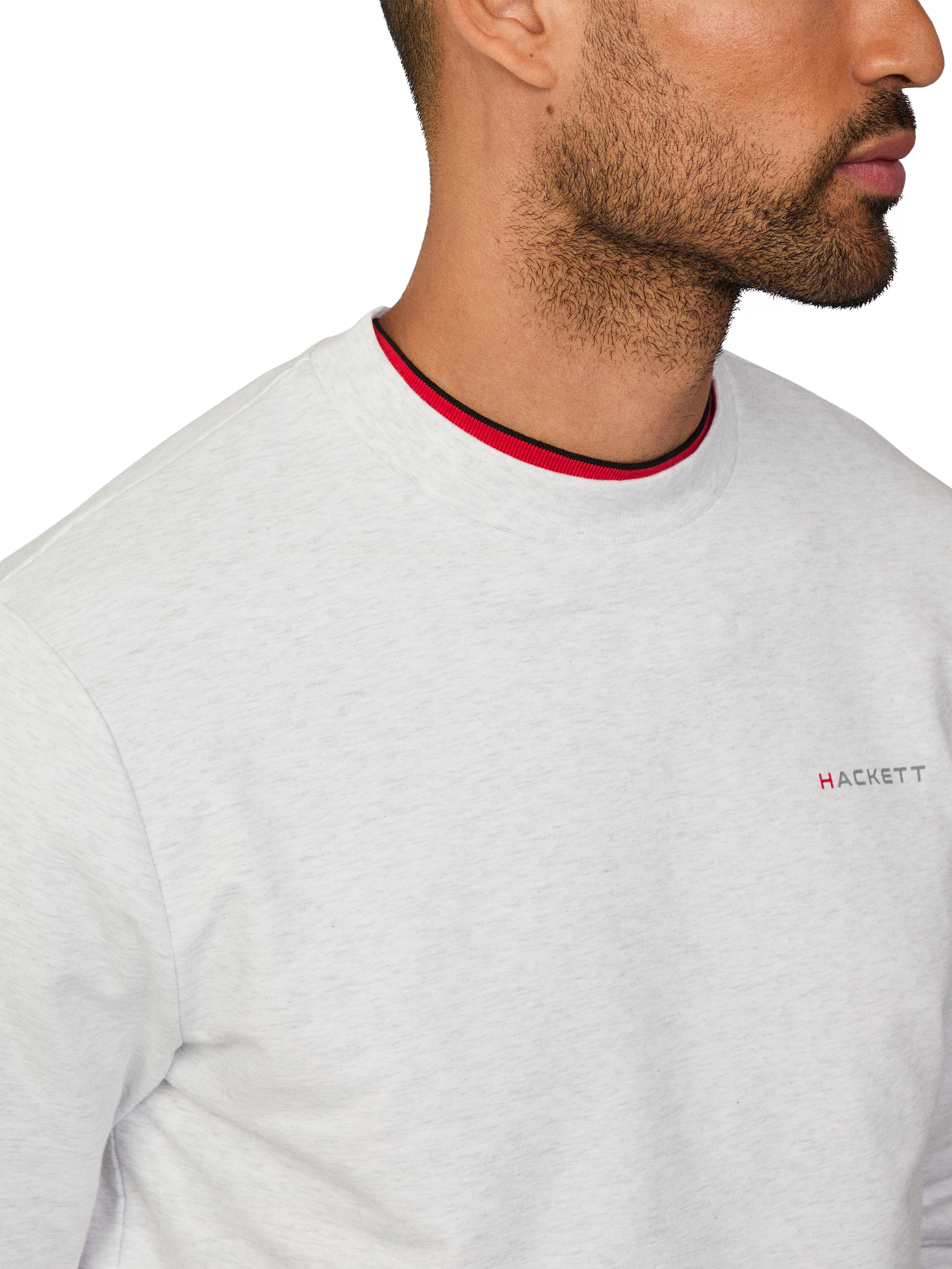 Product image 4 of 6, which shows Hackett London Cotton Blend Sweatshirt, Light Grey, XXXL