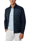 Hackett London Sport Zip Front Cotton Blend Jacket, Navy