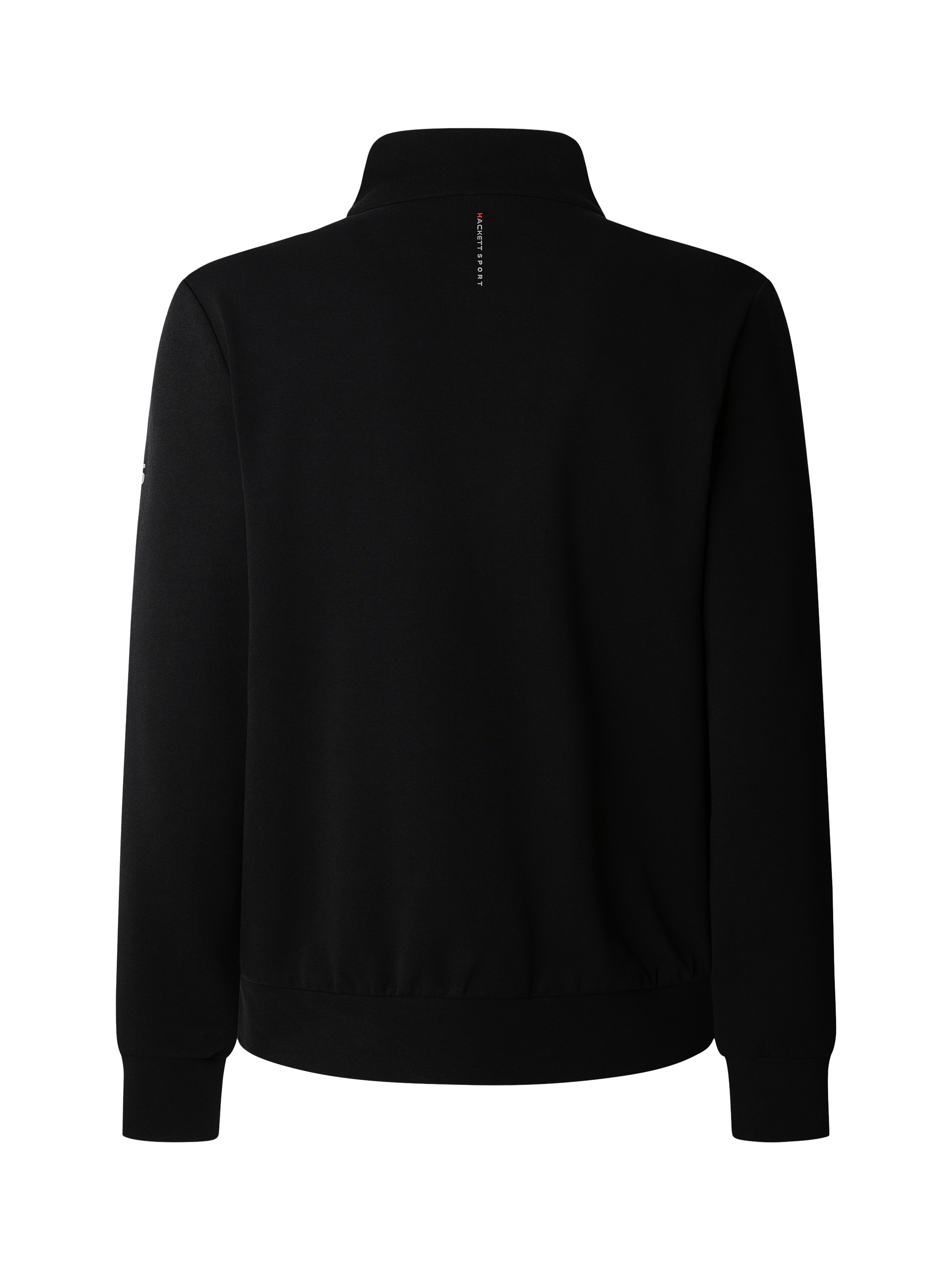 Product image 7 of 11, which shows Hackett London Hybrid Quilted Full Zip Track Top, Black, XXL