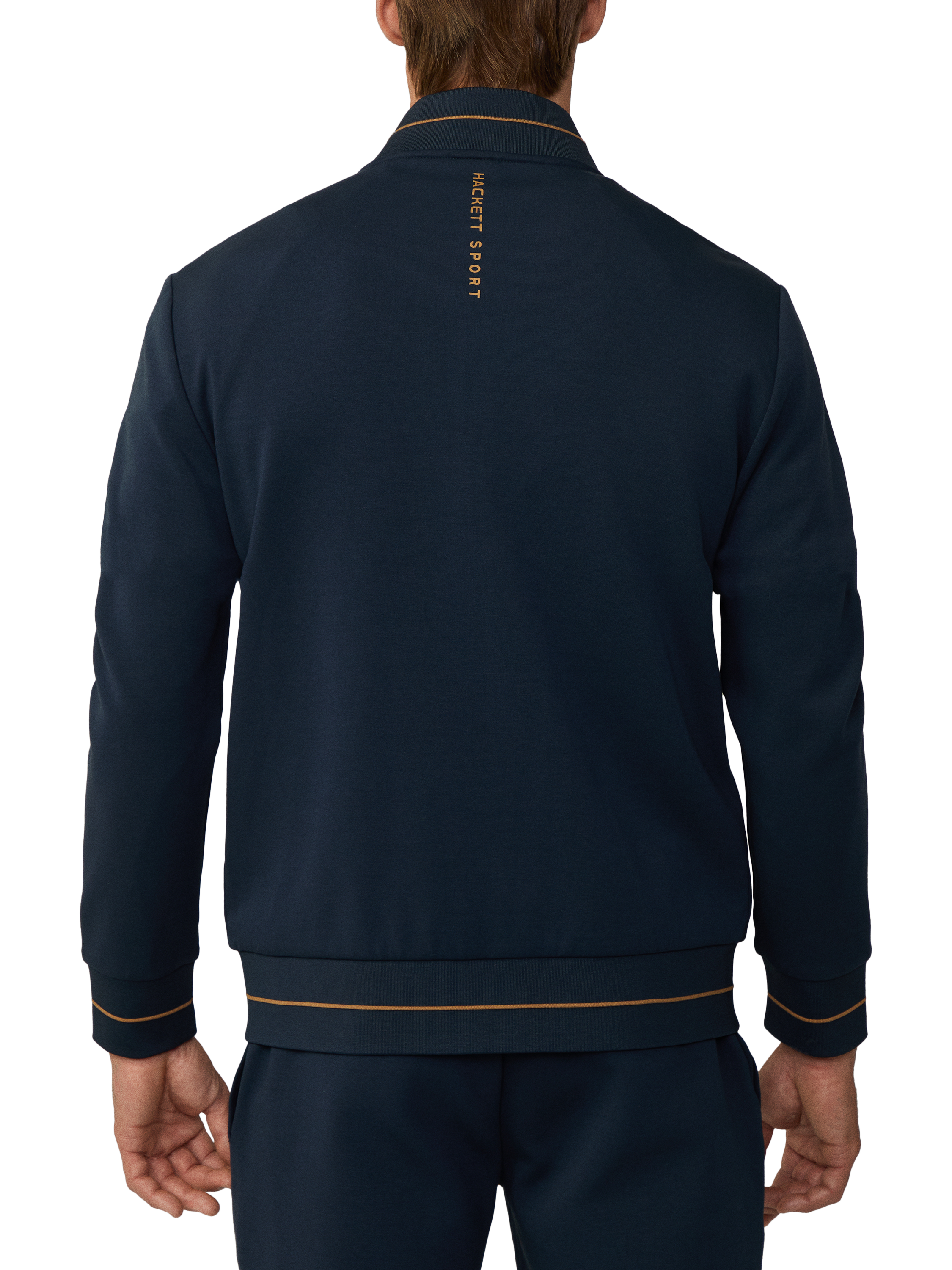 Product image 2 of 7, which shows Hackett London Resort Track Full Zip Sweatshirt, Navy, XXL