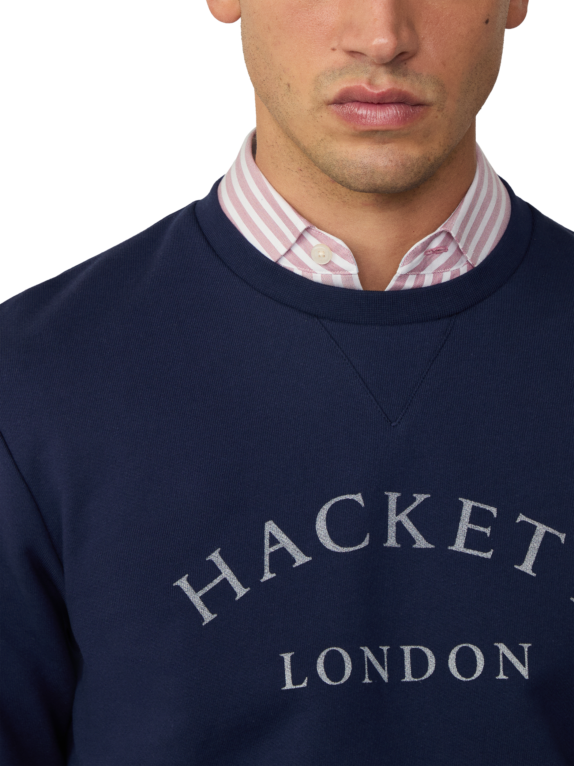 Product image 4 of 6, which shows Hackett London Heritage Branded Cotton Sweatshirt, Ink Blue, XXL