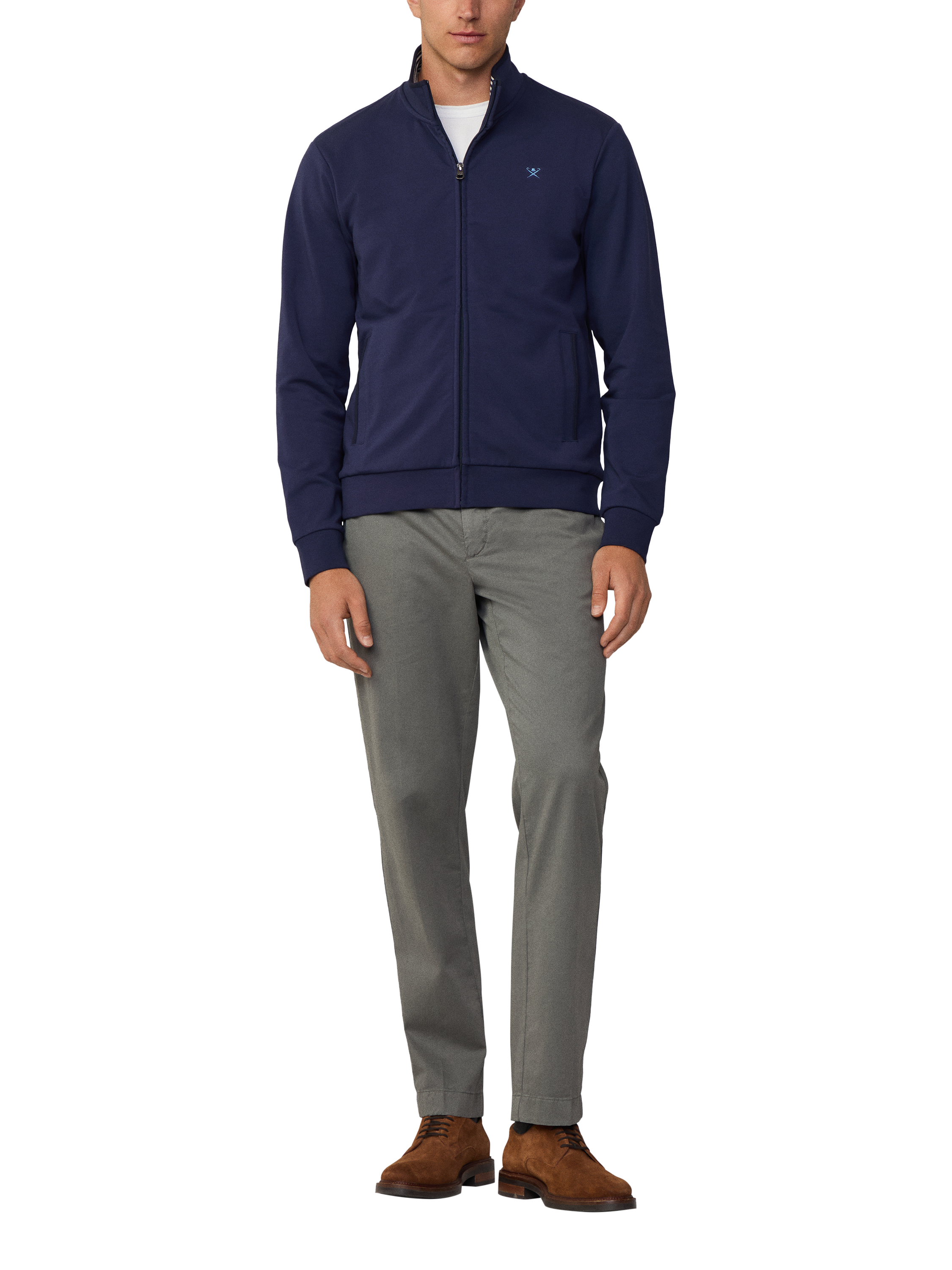 Product image 3 of 6, which shows Hackett London Full Zip Top, Ink Blue, XXL