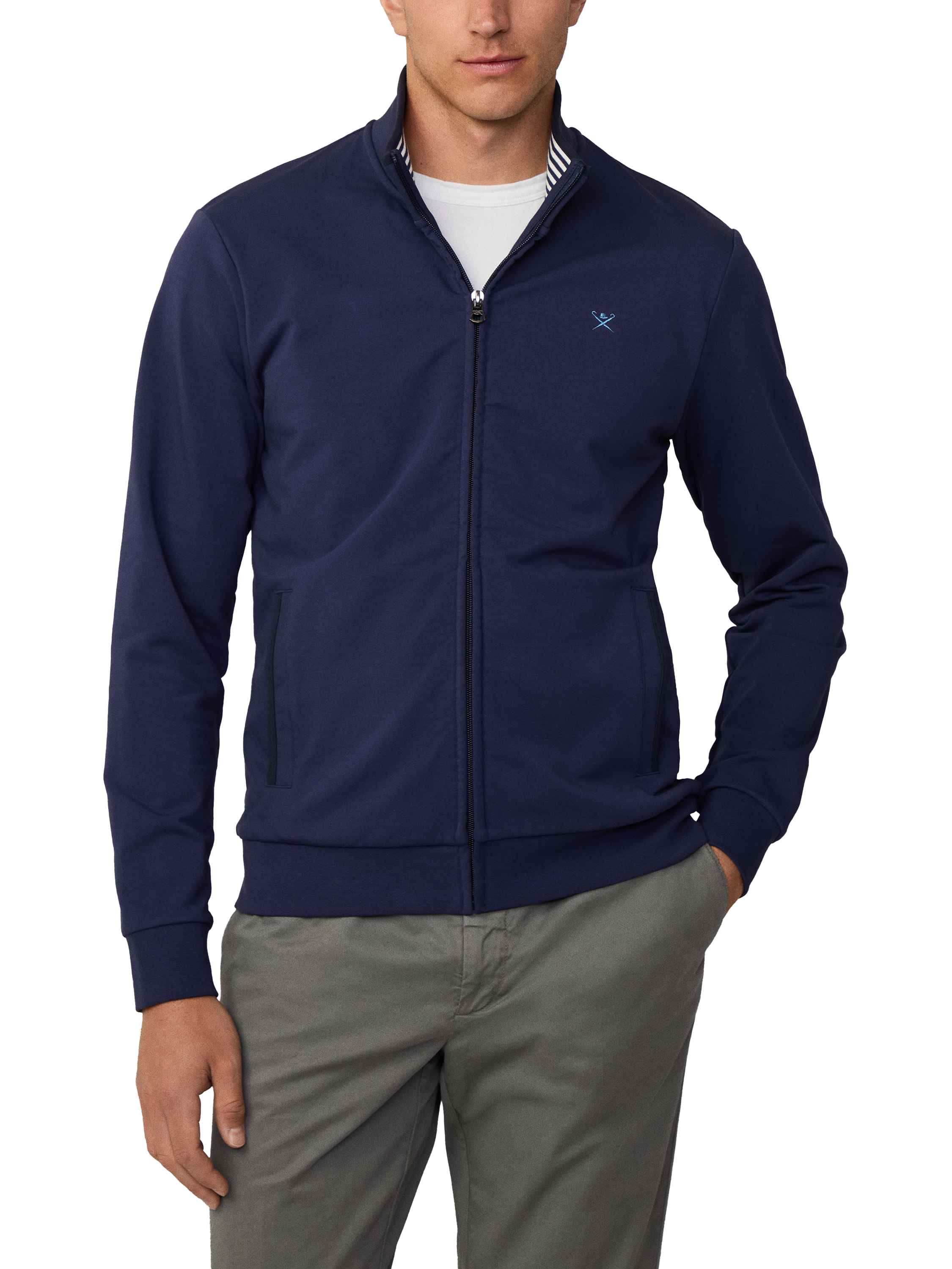 Product image 4 of 6, which shows Hackett London Full Zip Top, Ink Blue, XXL