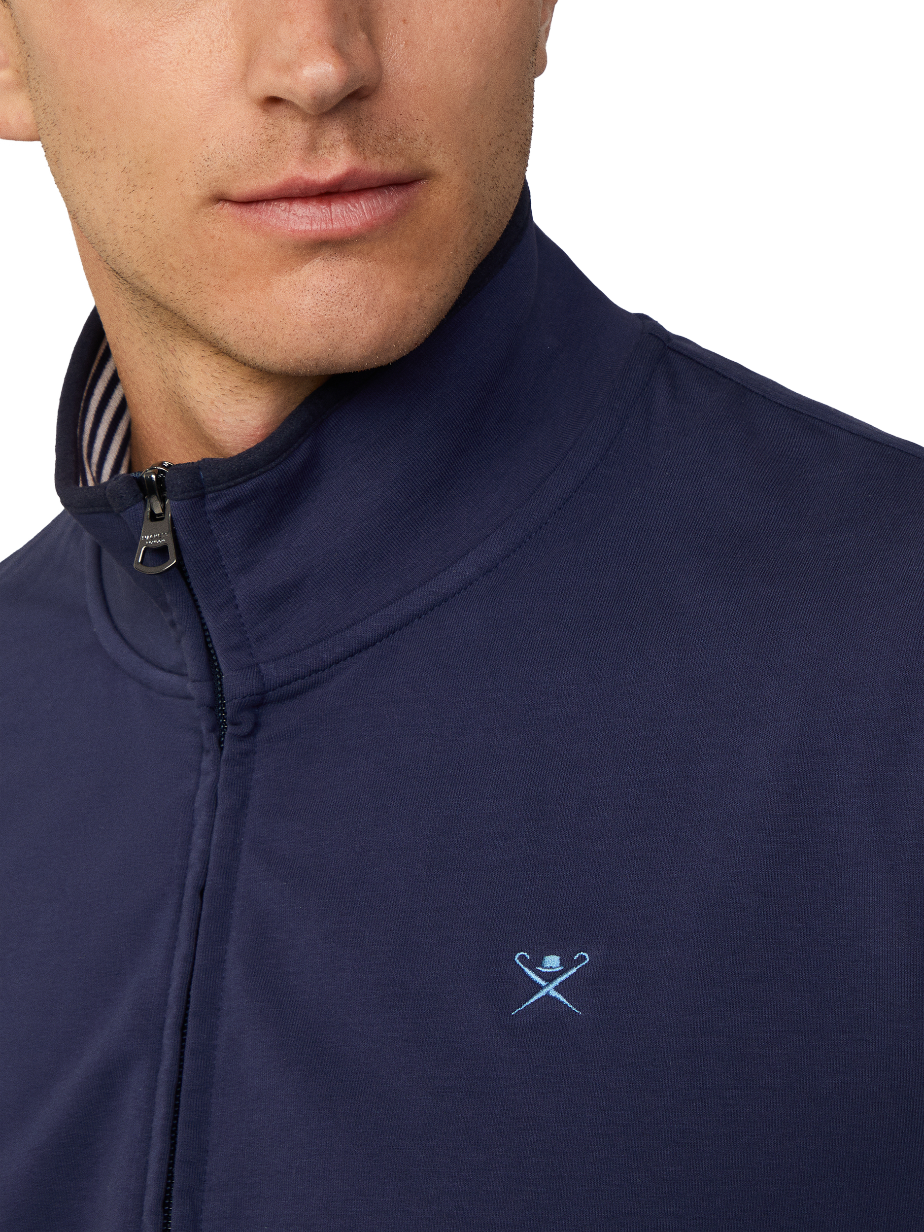 Product image 6 of 6, which shows Hackett London Full Zip Top, Ink Blue, XXL