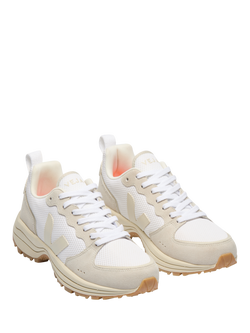 VEJA Venturi II Cotton Textured Lace Up Sneakers, White/Pierre - view 2, White/Pierre