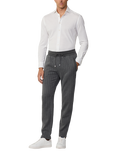 Hackett London Cotton Stripe Drawstring Waist Trousers, Granite Grey, Granite Grey