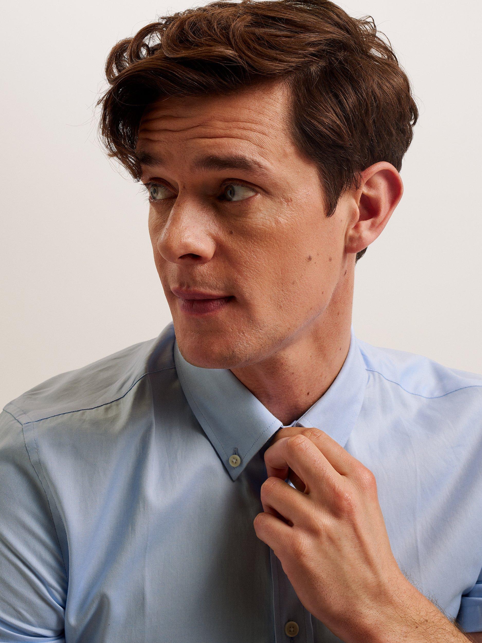 Product image 3 of 6, which shows Ted Baker Aldgate Cotton Regular Fit Oxford Shirt, Lt Blue, M