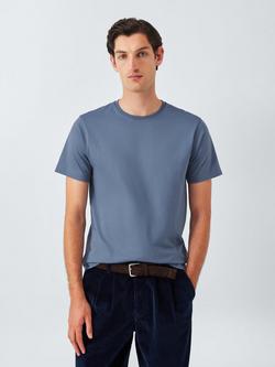 John Lewis Supima Cotton Regular Fit Crew Neck T-Shirt, Flint Stone