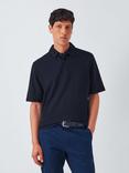 John Lewis Short Sleeve Supima Cotton Pique Polo Shirt, Sky Captain