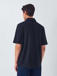 John Lewis Short Sleeve Supima Cotton Pique Polo Shirt, Sky Captain