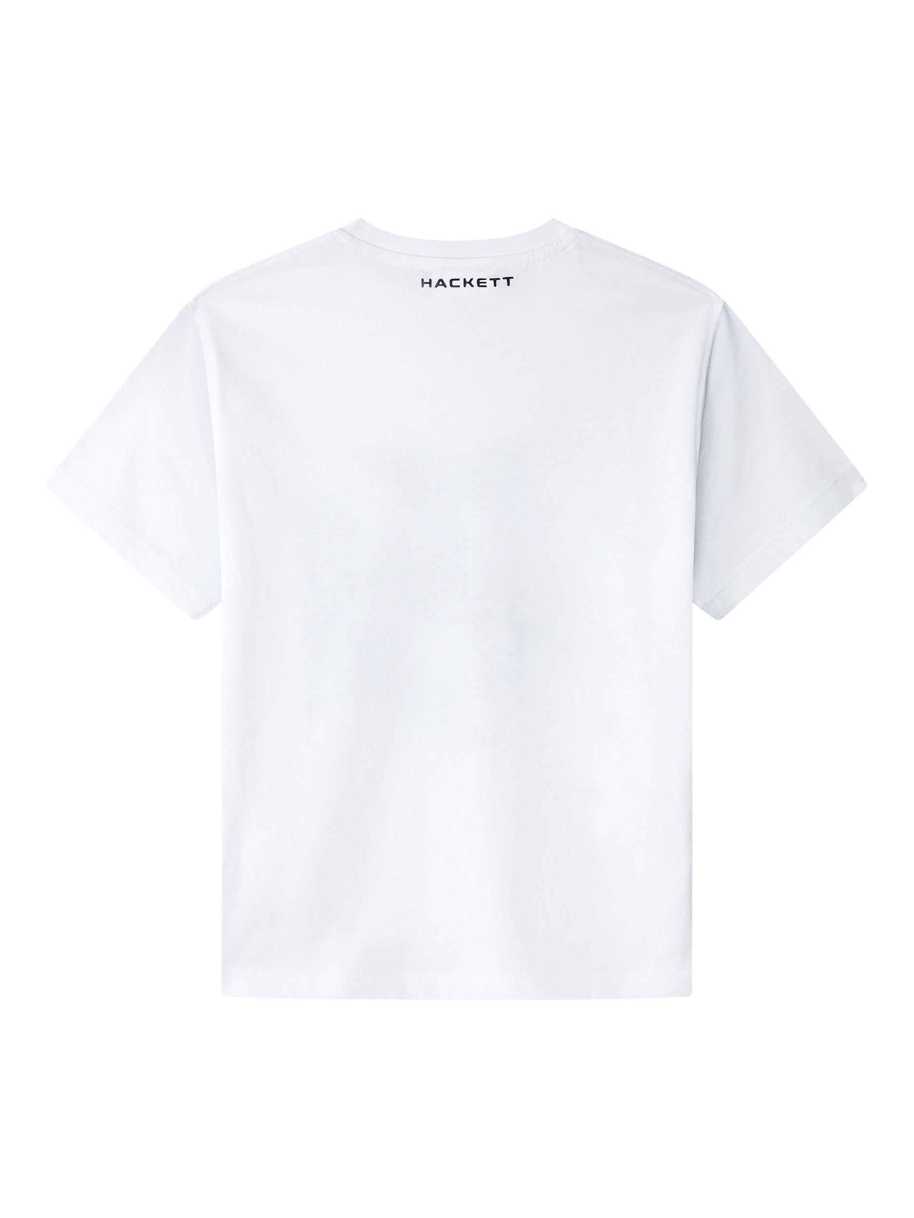 Product image 2 of 4, which shows Hackett London Kids' Cotton Logo Print T-Shirt, White, 15 years
