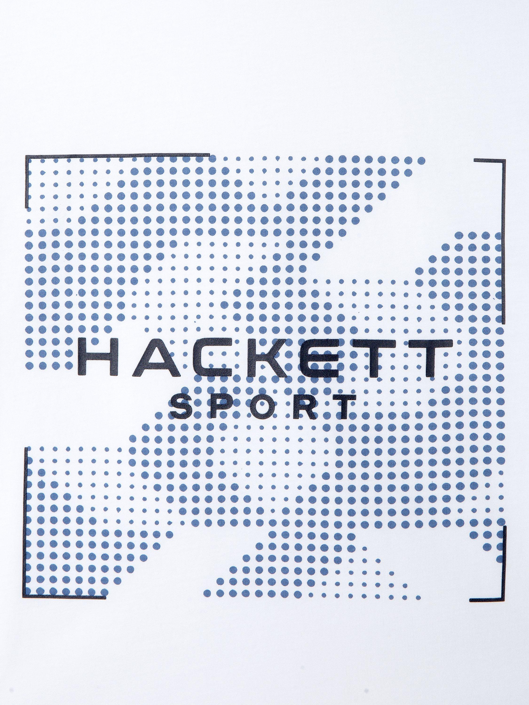 Product image 3 of 4, which shows Hackett London Kids' Cotton Logo Print T-Shirt, White, 15 years