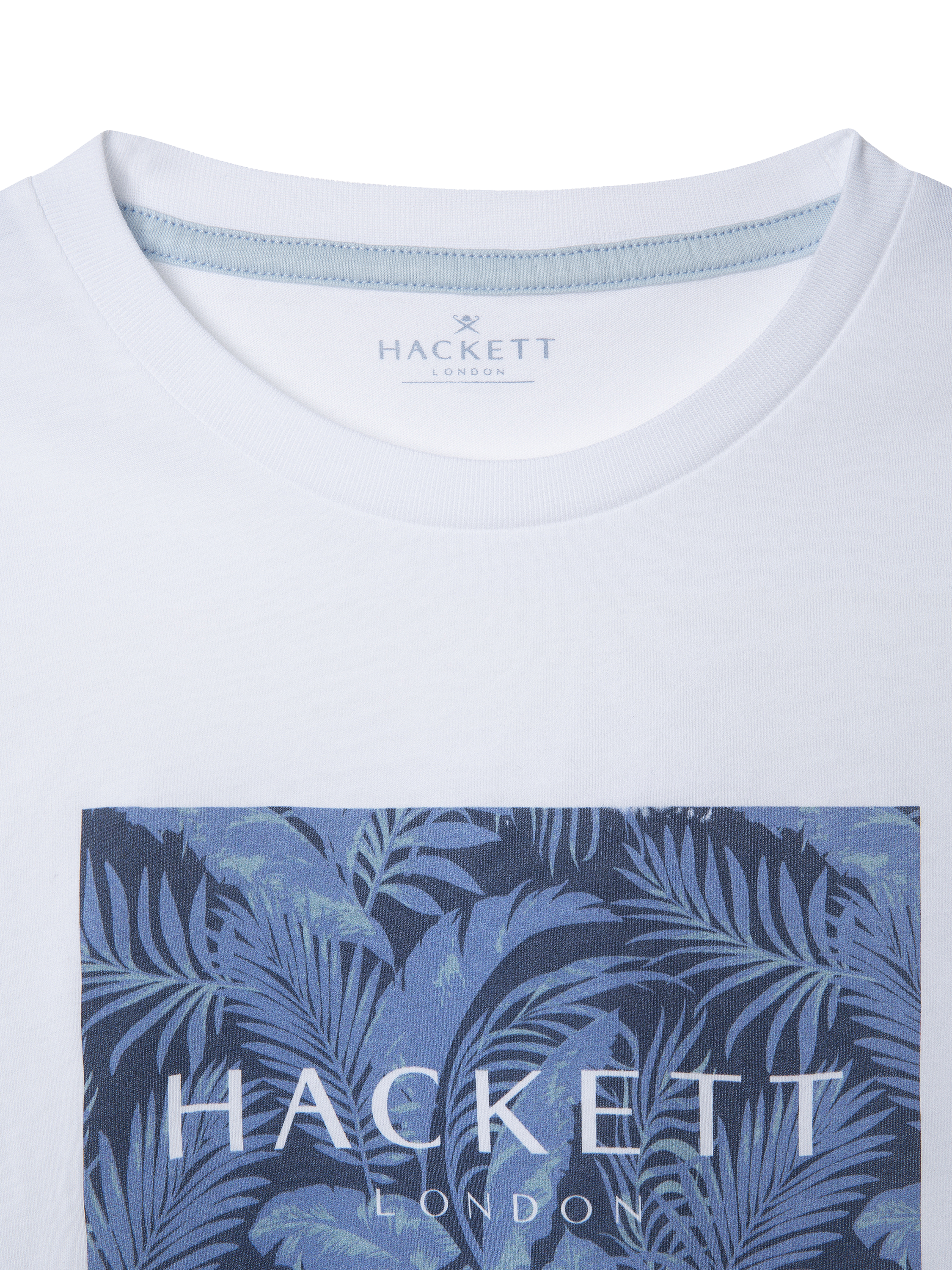 Product image 3 of 4, which shows Hackett London Kids' Cotton Logo Graphic Slim Fit T-Shirt, Optic White, 2 years