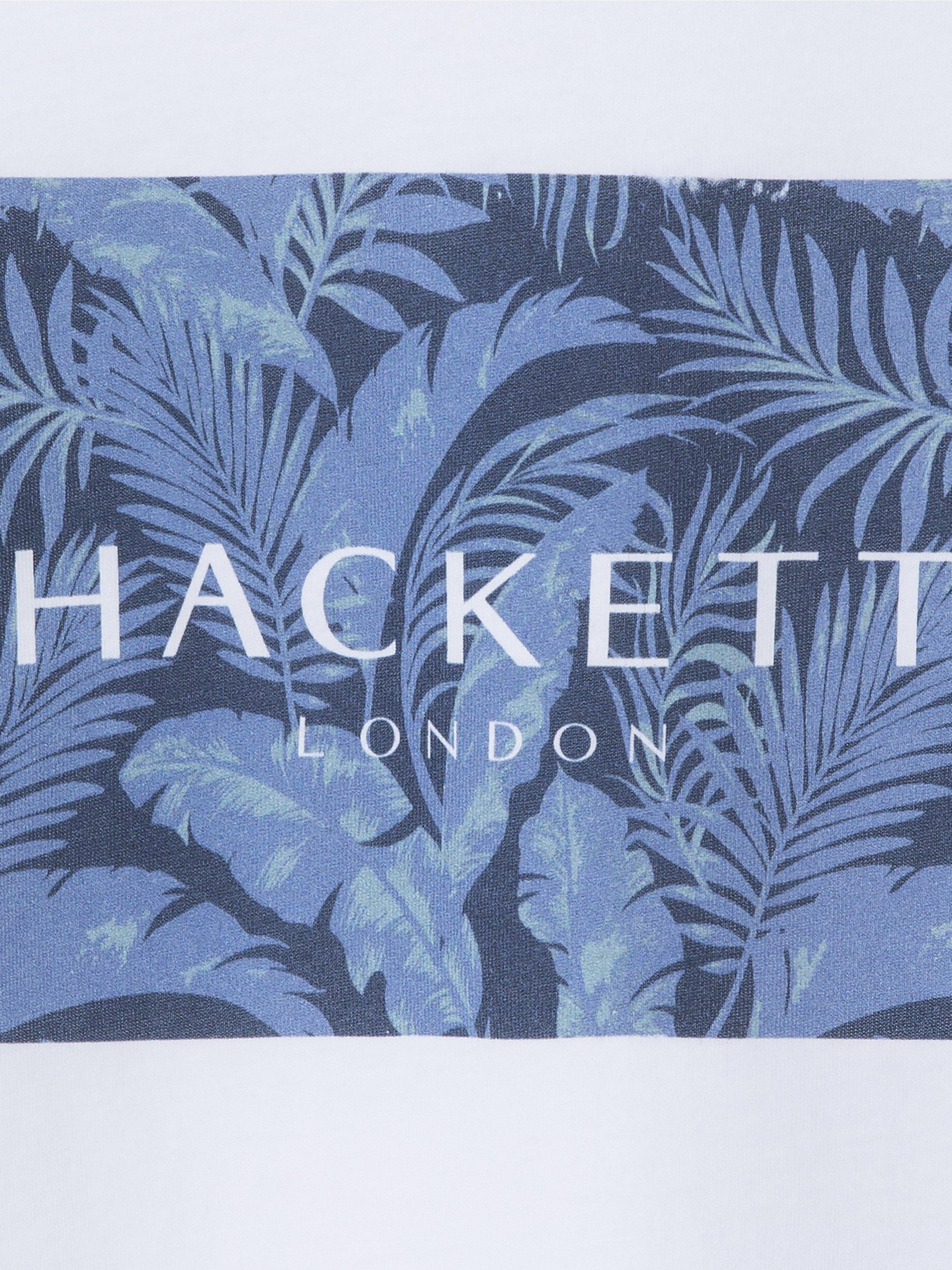 Product image 4 of 4, which shows Hackett London Kids' Cotton Logo Graphic Slim Fit T-Shirt, Optic White, 2 years