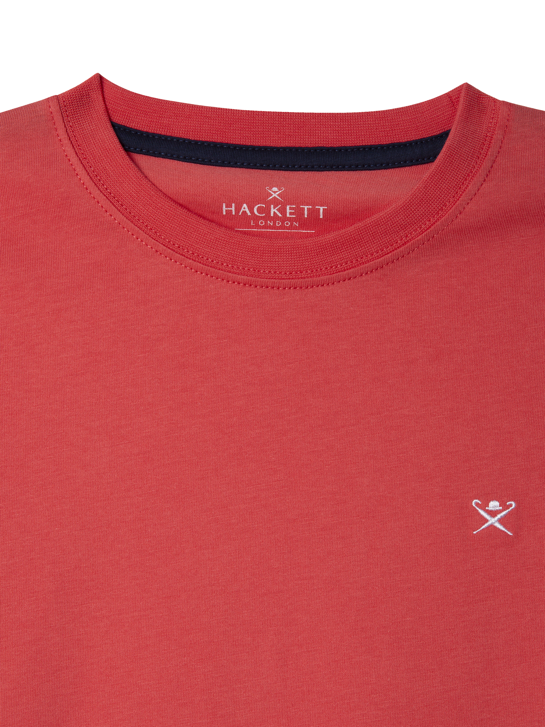 Product image 3 of 4, which shows Hackett London Kids' Cotton Logo T-Shirt, Coral Pink, 2 years