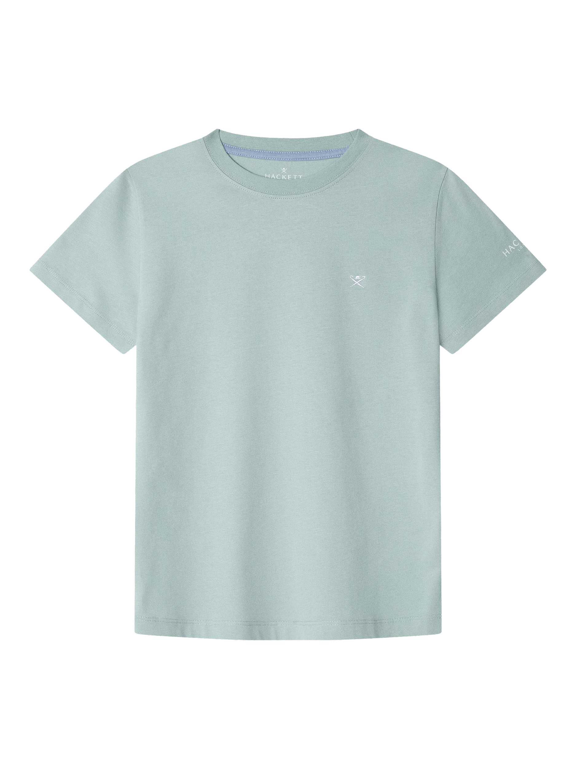 Product image 1 of 4, which shows Hackett London Kids' Cotton Logo T-Shirt, Menthol Green, 2 years