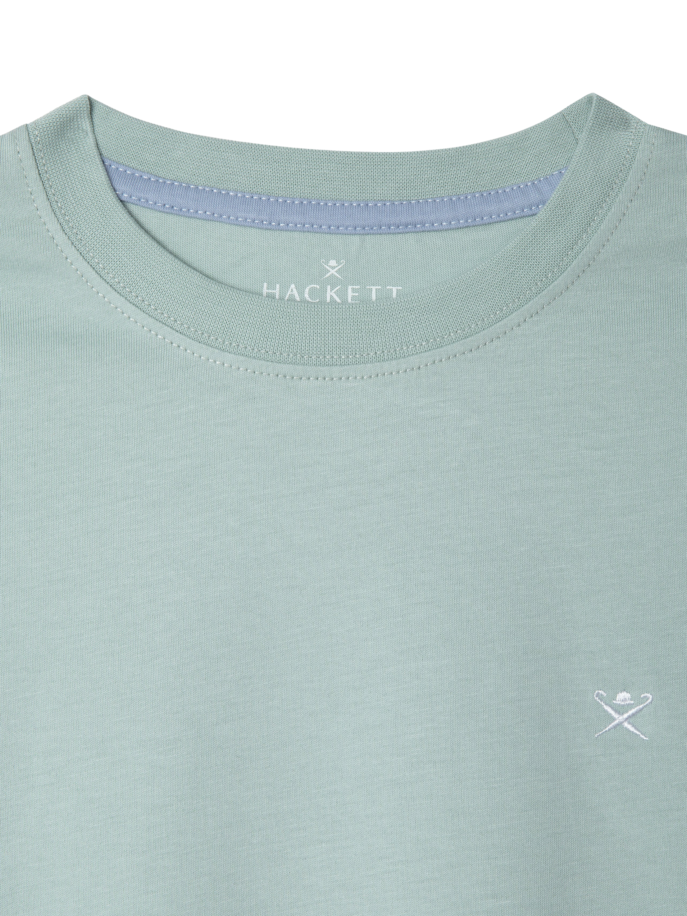 Product image 3 of 4, which shows Hackett London Kids' Cotton Logo T-Shirt, Menthol Green, 2 years