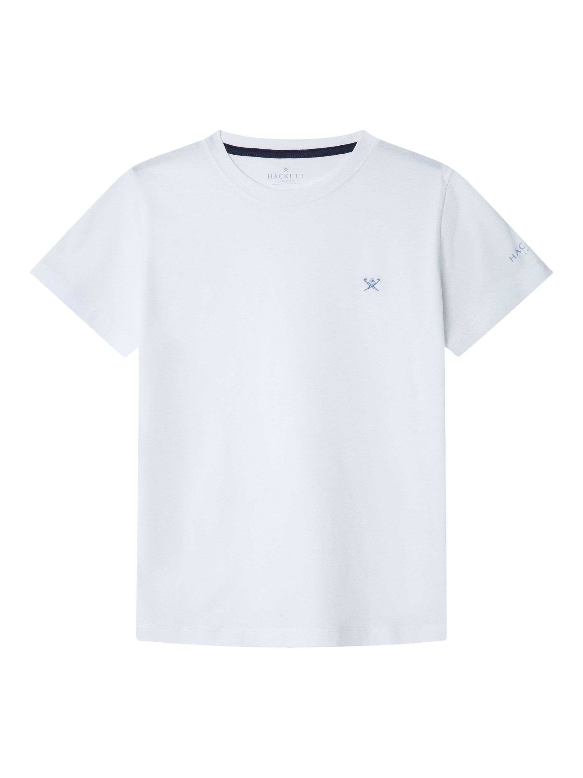 Product image 1 of 4, which shows Hackett London Kids' Cotton Logo T-Shirt, Optic White, 2 years