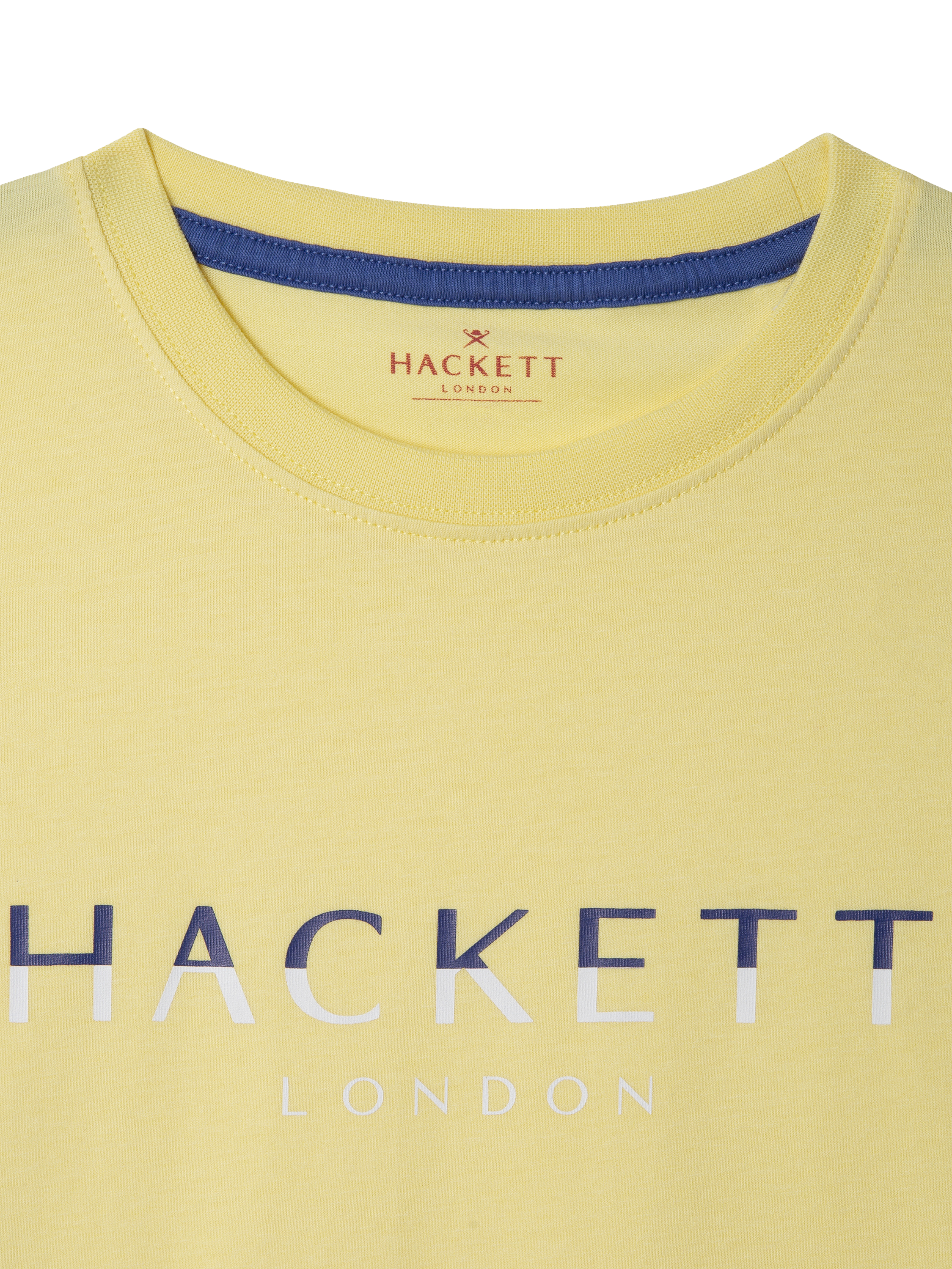 Product image 3 of 4, which shows Hackett London Kids' Cotton Logo Graphic T-Shirt, Soft Yellow, 2 years