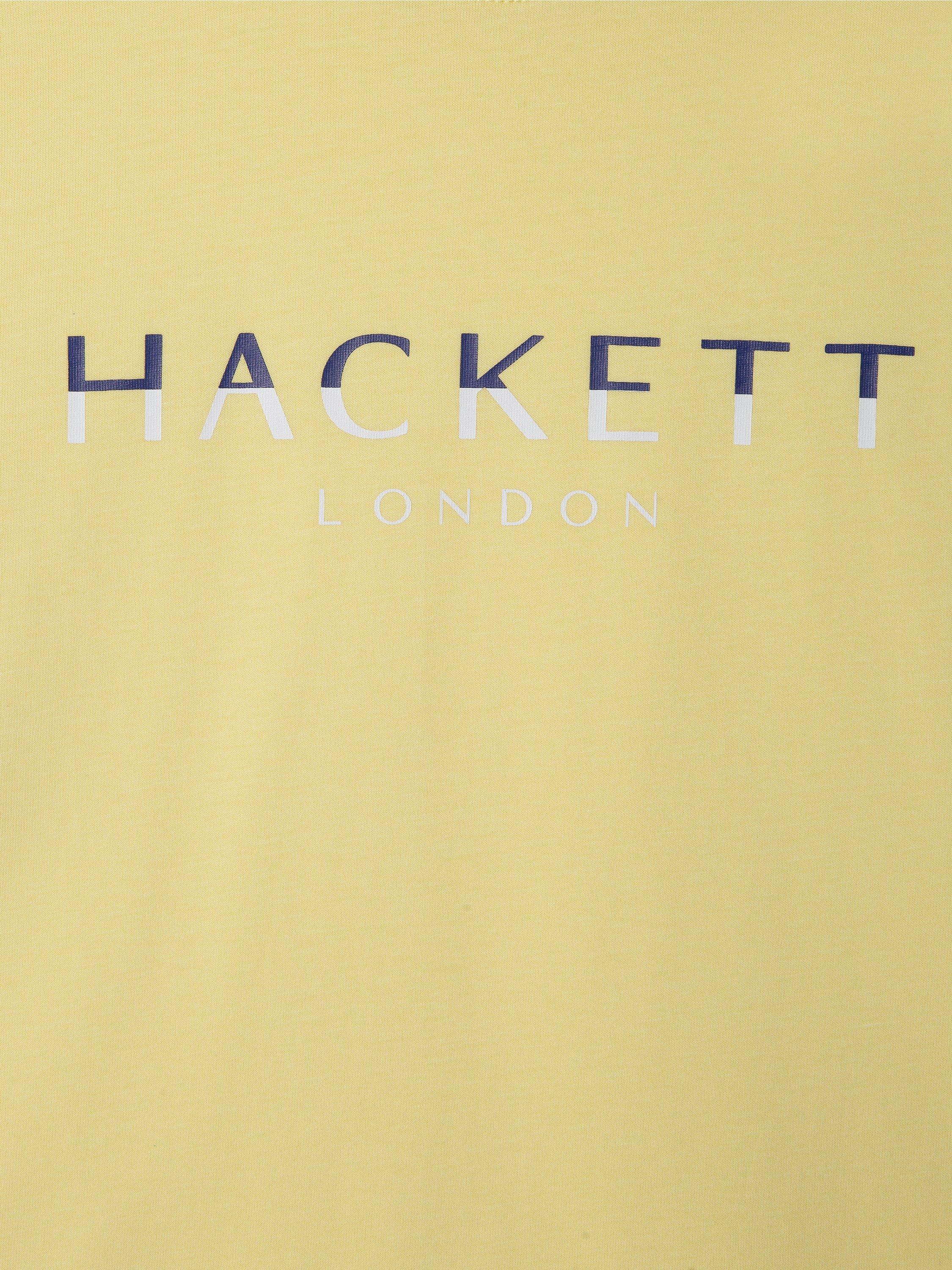Product image 4 of 4, which shows Hackett London Kids' Cotton Logo Graphic T-Shirt, Soft Yellow, 2 years
